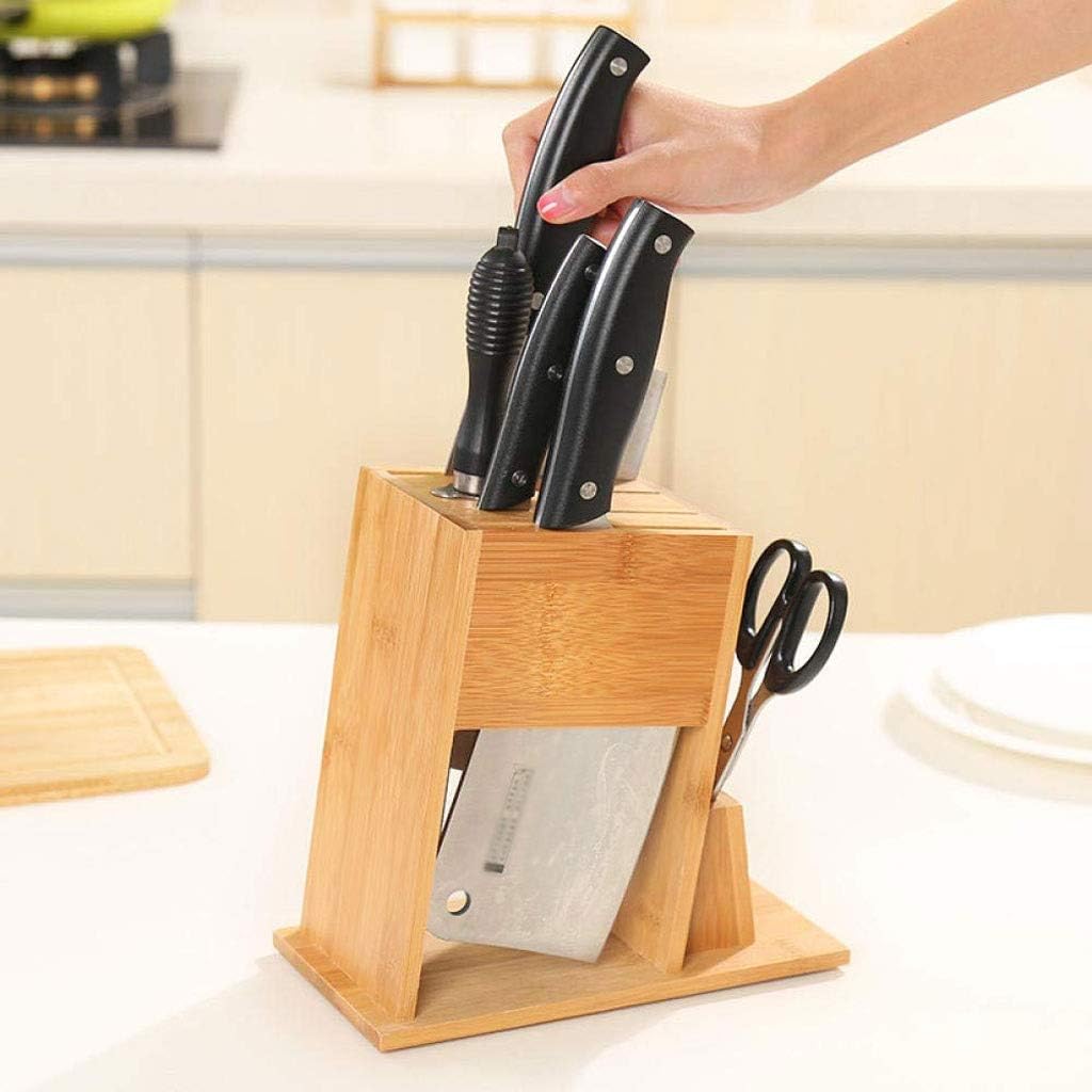 Knife Block Storage Stand Kitchen,Only Selling Cutter Holder,Bamboo - Household Tool Rack Shelf