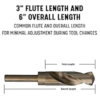Vista 5 de Drill America - D/ACO13/16 Broca de cobalto de vástago reducido de 13/16" con vástago de 1/2", serie D/ACO