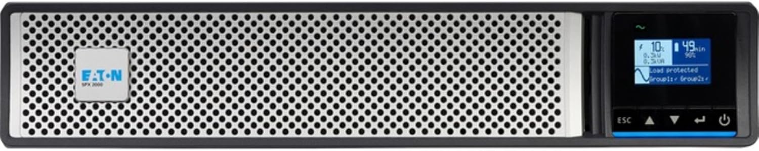 Eaton 5PX G2 1950VA 1950W 120V Line-Interactive UPS - 6 NEMA 5-20R, 1 L5-20R Outlets, Cybersecure Network Card Included, Extended Run, 2U Rack/Tower
