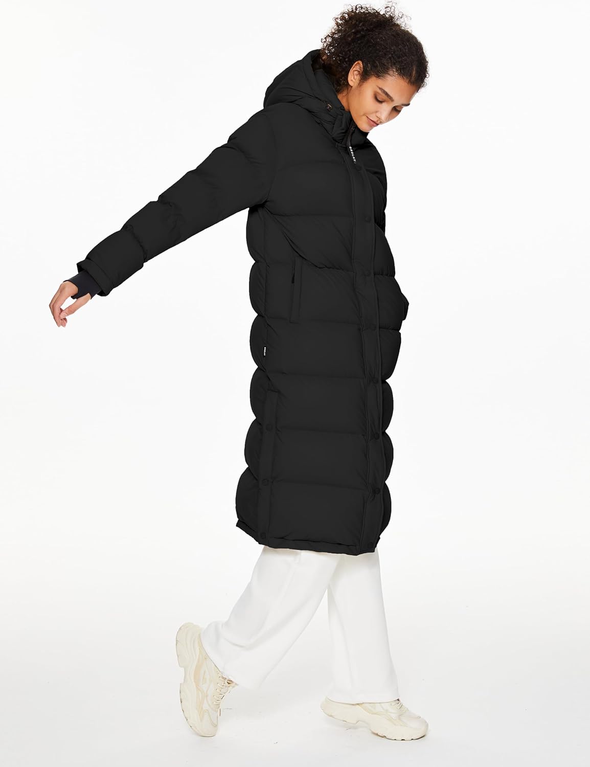 Orolay Women's Maxi Puffer Jacket Winter Warm Down Coat Casual Loose Jacket with Detachable Hood - Image 3
