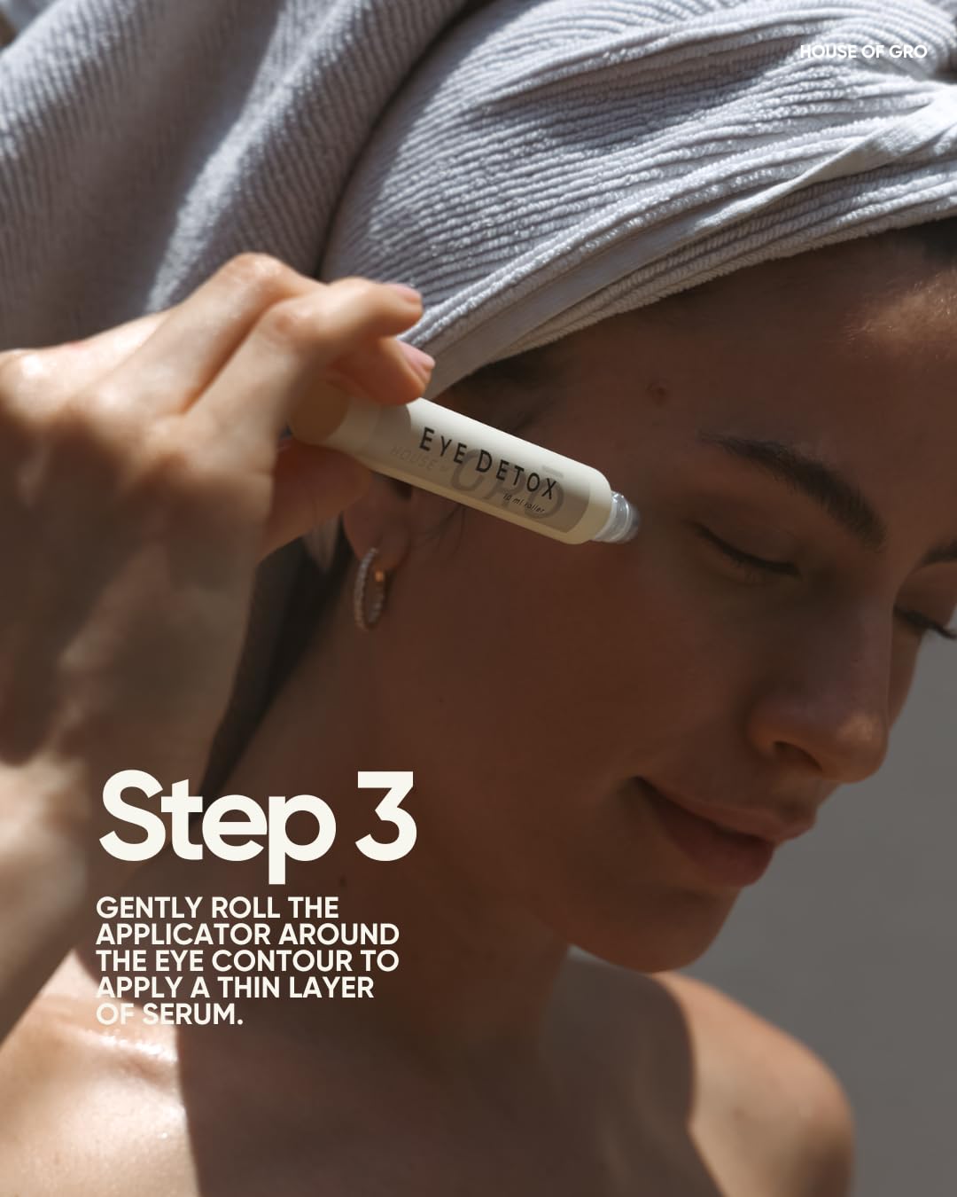 House of Grō EYE DETOX - BRIGHTENING OIL | 10ML - Chaga Mushroom Skincare, Eye Detox Roller, Inclusive Clean Beauty For All Ages And Skin Types, For Healthier Looking Skin