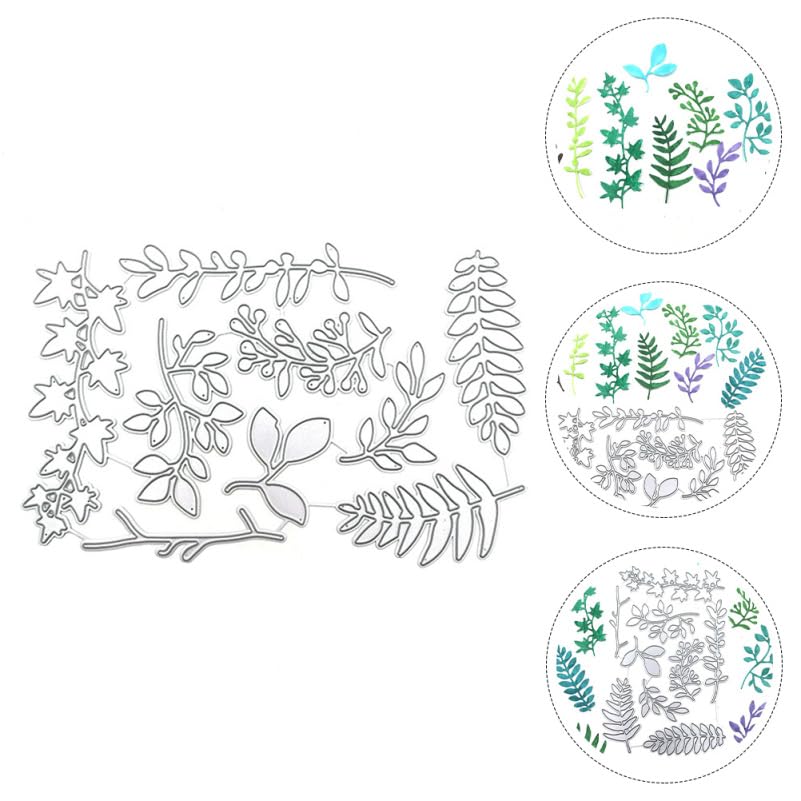 Image of ARTIBETTER Leaf Shape Die Cut Tool 1 Set Carbon Steel Craft Stencil for Card Making Scrapbooking Embossing Designs