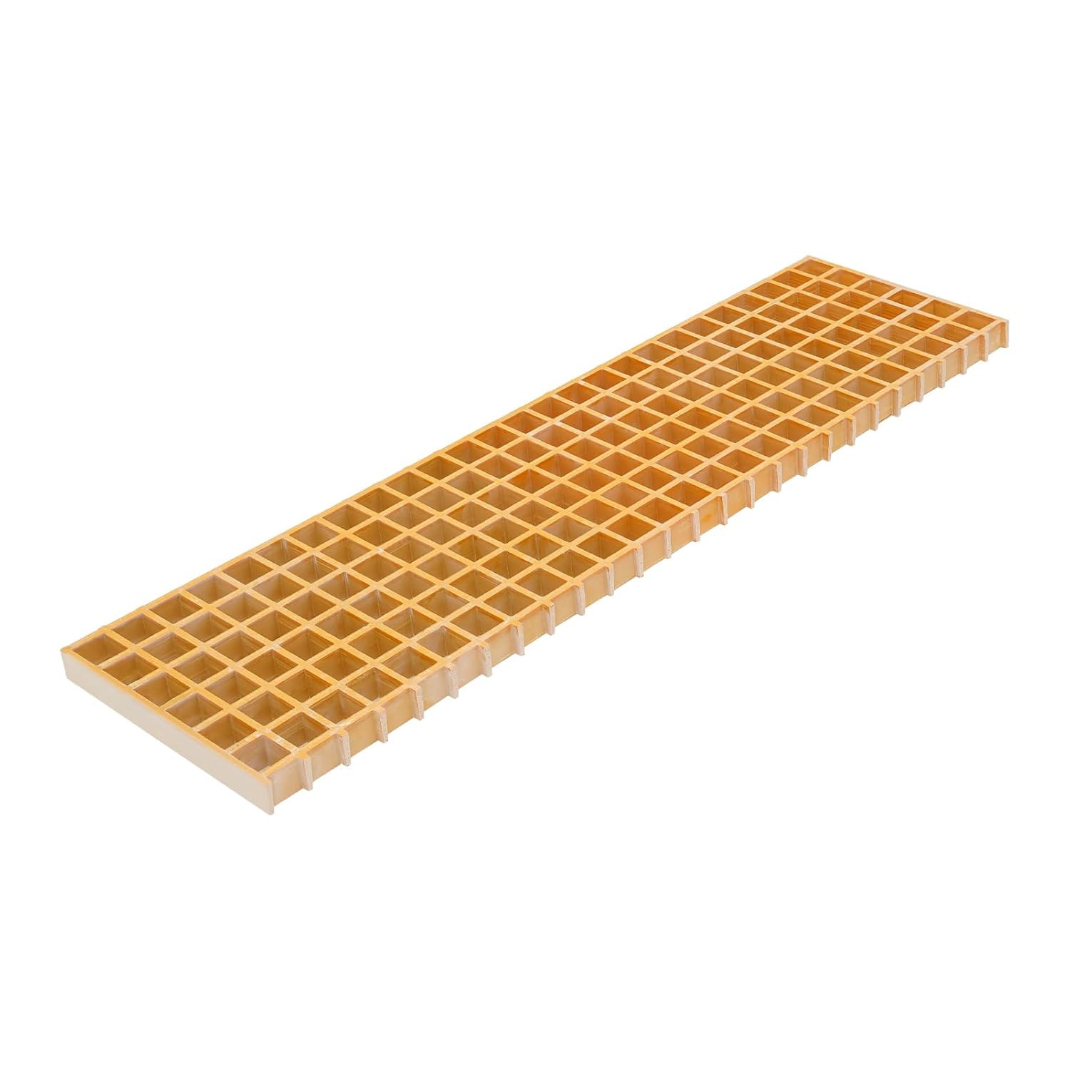3PCS Fiberglass Drain Grate, 39.4 X 9.5in FRP Molded Grating 1,100LBS Capacity, 1.5" Thickness Industrial Staircase Cover, Non-Slip & Flame-Resistant Trench Cover for Trench Car Wash Deck