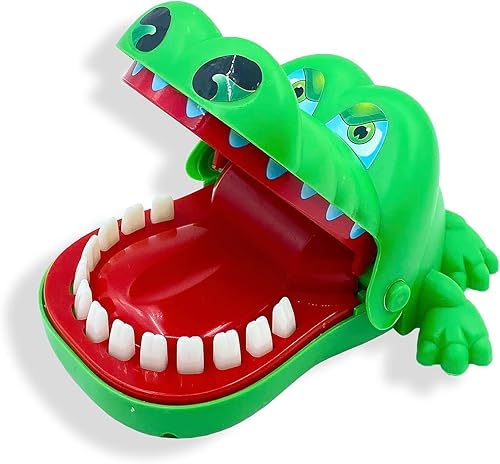 Juego de dientes de cocodrilo para niños, juego de dientes de cocodrilo para empujar los dientes hacia abajo (cocodrilo)