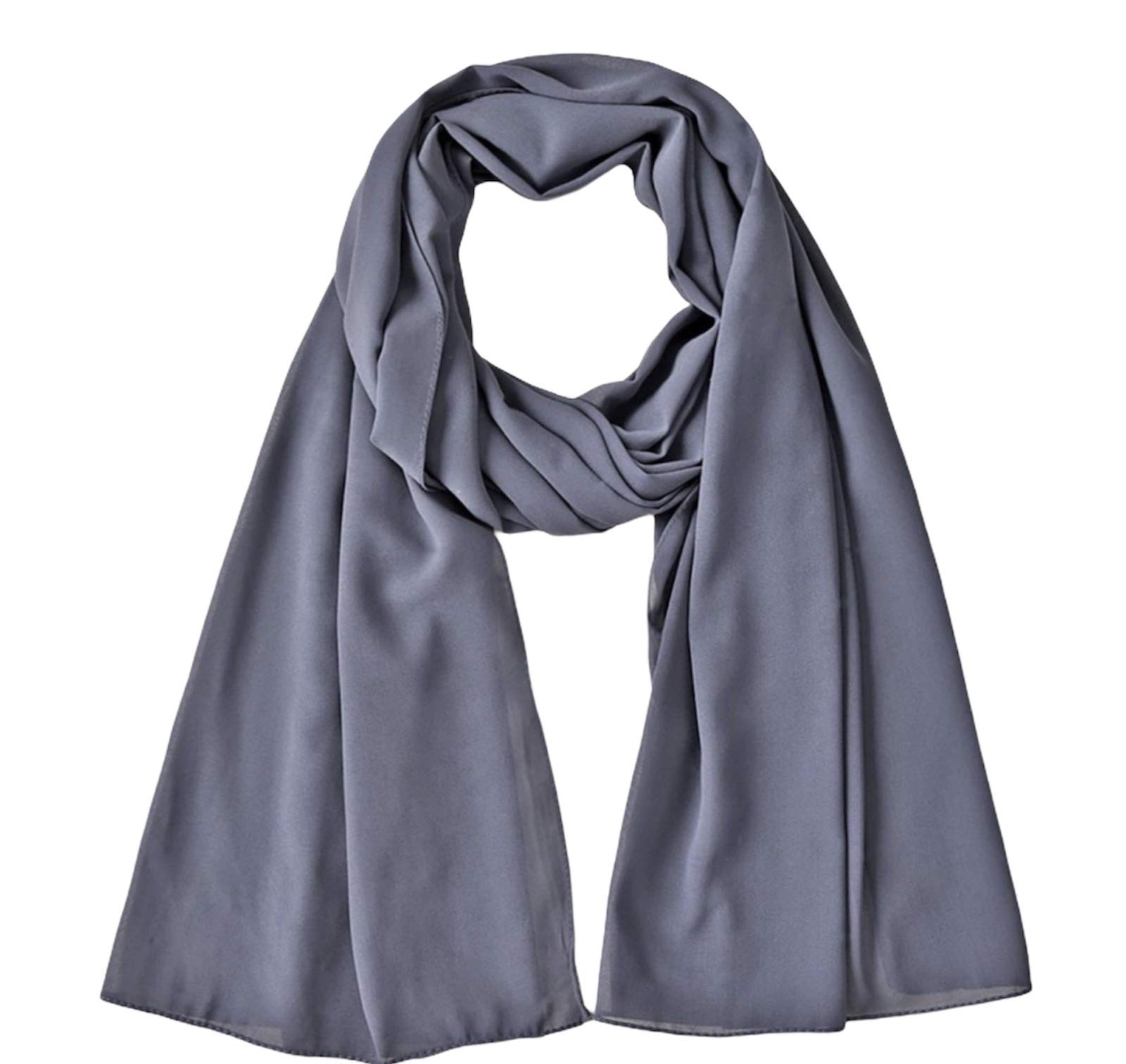 Ladies Quality Plain Chiffon Hijab Scarf Large Maxi shawls 30 Colours