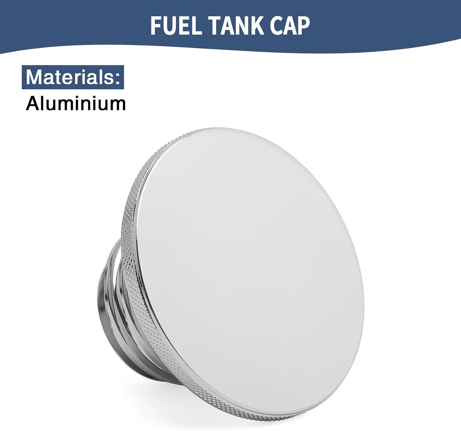 Motorcycle Vented Gas Cap Magnetic Anti-theft Fuel Tank Cap Knurled Fit For BMW R18 100 Years Classic Transcontinental R18B 2020-2023+ (Chrome)