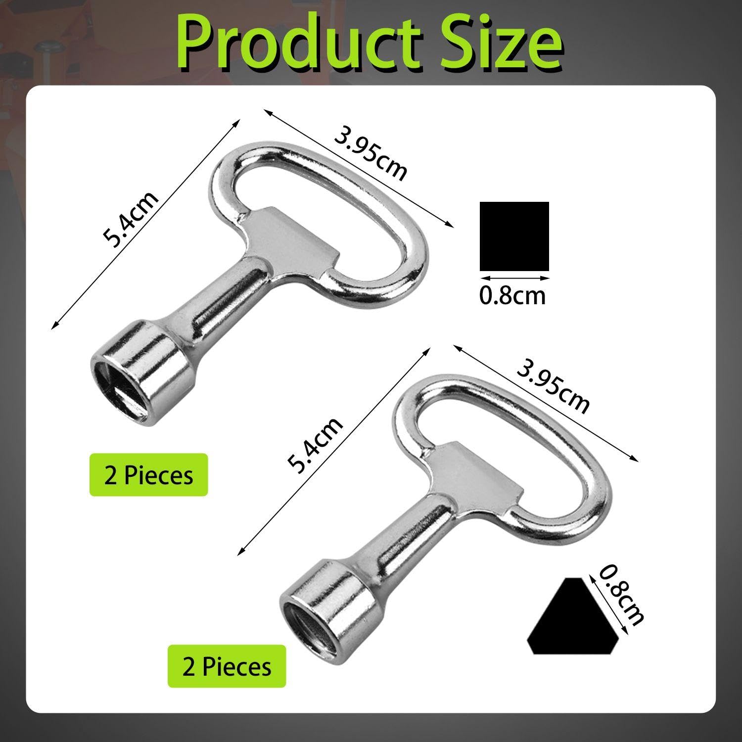 4 Tasti Universali Multifunzione, Chiavi di Deflazione del Contatore dell'Acqua, Strumenti di Sblocco di Riparazione E Accessori Essenziali per Cassette degli Attrezzi.