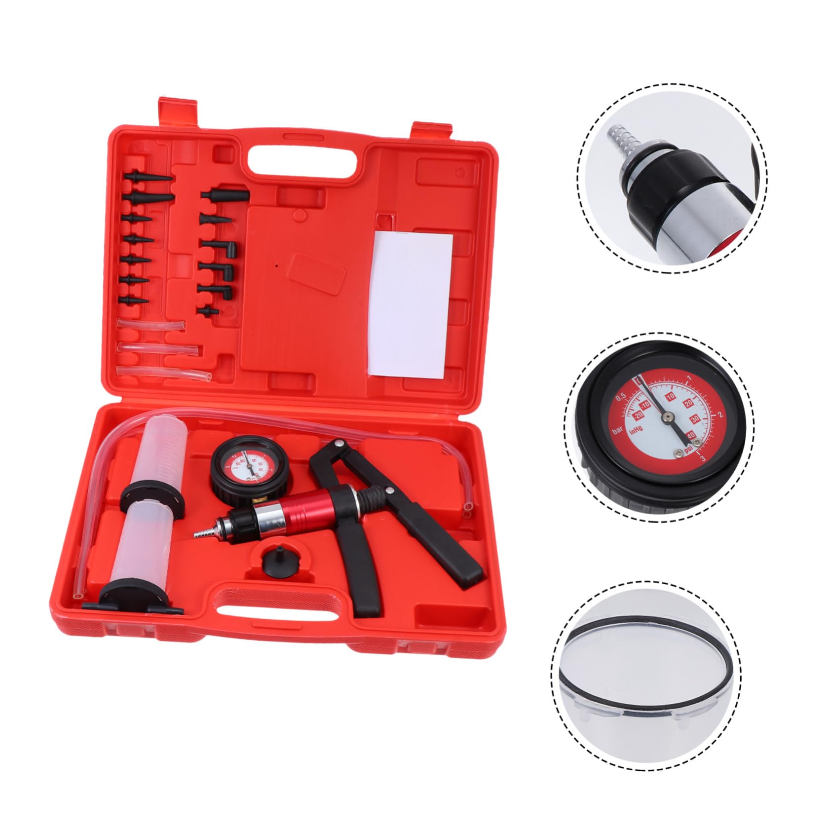 Ciieeo Bomba De Líquido De Frenos Manual para Coche Kit De Purga De Frenos Bomba De Vacío Herramienta para Purgar Líquido De Embrague para Mantenimiento De Vehículos