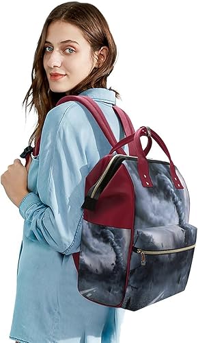 Miniatura 4 de Potente bolsa de pañales Tornado para mujer, mochila de gran capacidad, impermeable, mochila de viaje para computadora portátil
