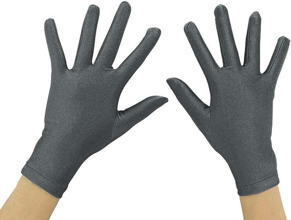 Shinningstar 5-18 Years' Children's Wrist Length Spandex Full Finger Short Make-up Gloves