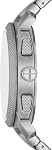 Fossil Montre chronographe homme en acier inoxydable, argent/noir