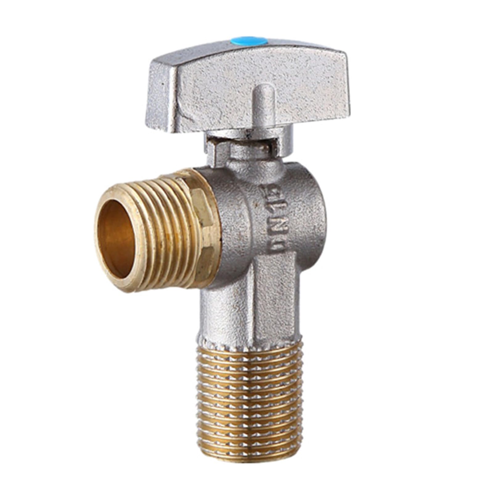 Bbajszx Blue Brass 1/4 Turn Stop Valves For Kitchen Supplies 1 / 2Inch Inlet Outlet With 3 / 8Inch Adapter For Hot And Cold Water Garden Valves