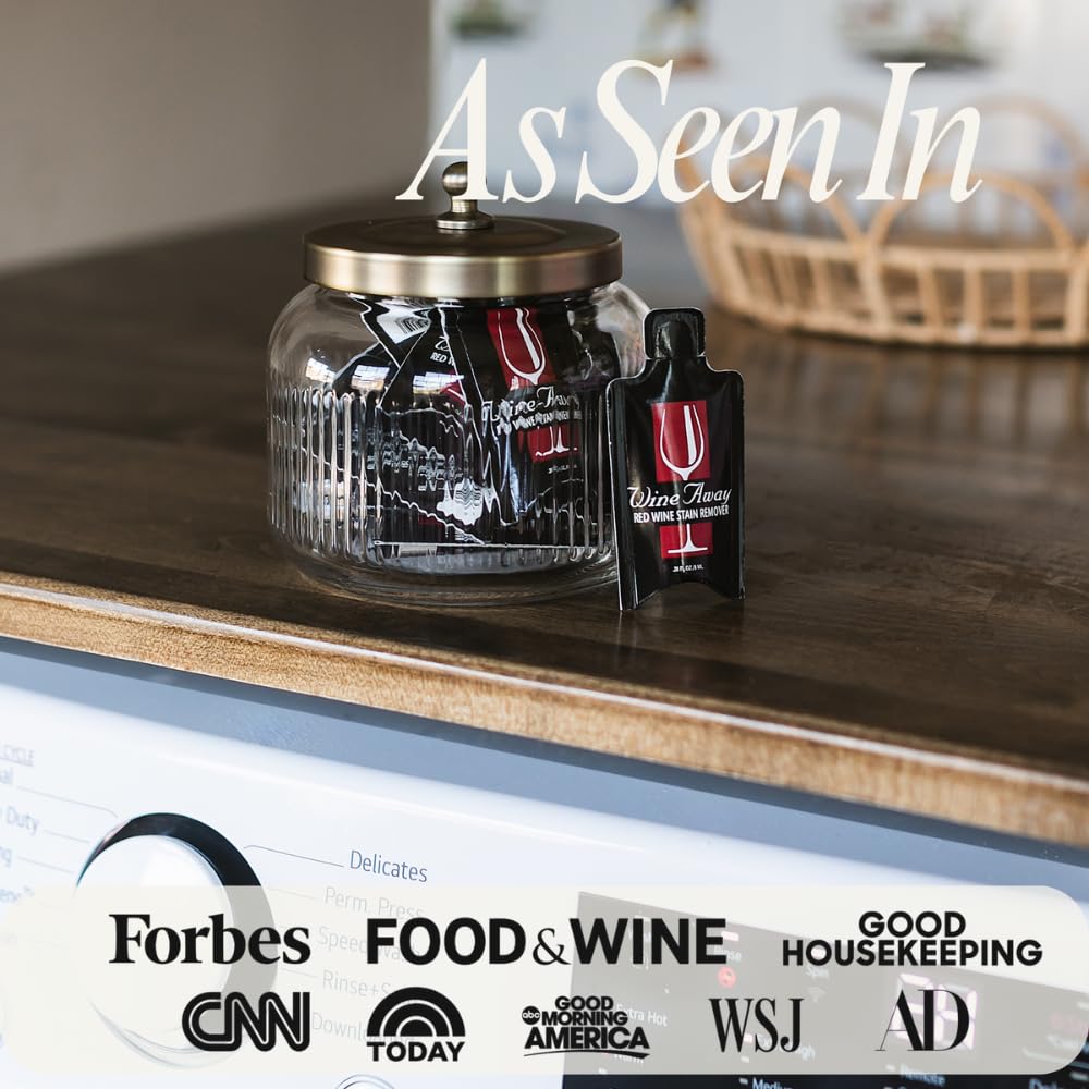 Wine Away Einweg-Reisepakete (10 Stück) Rotweinfleckenentferner – perfekt als Gastgeschenk für Hochzeiten, Duschen, Geburtstagsfeiern und Reisen – bleichfrei