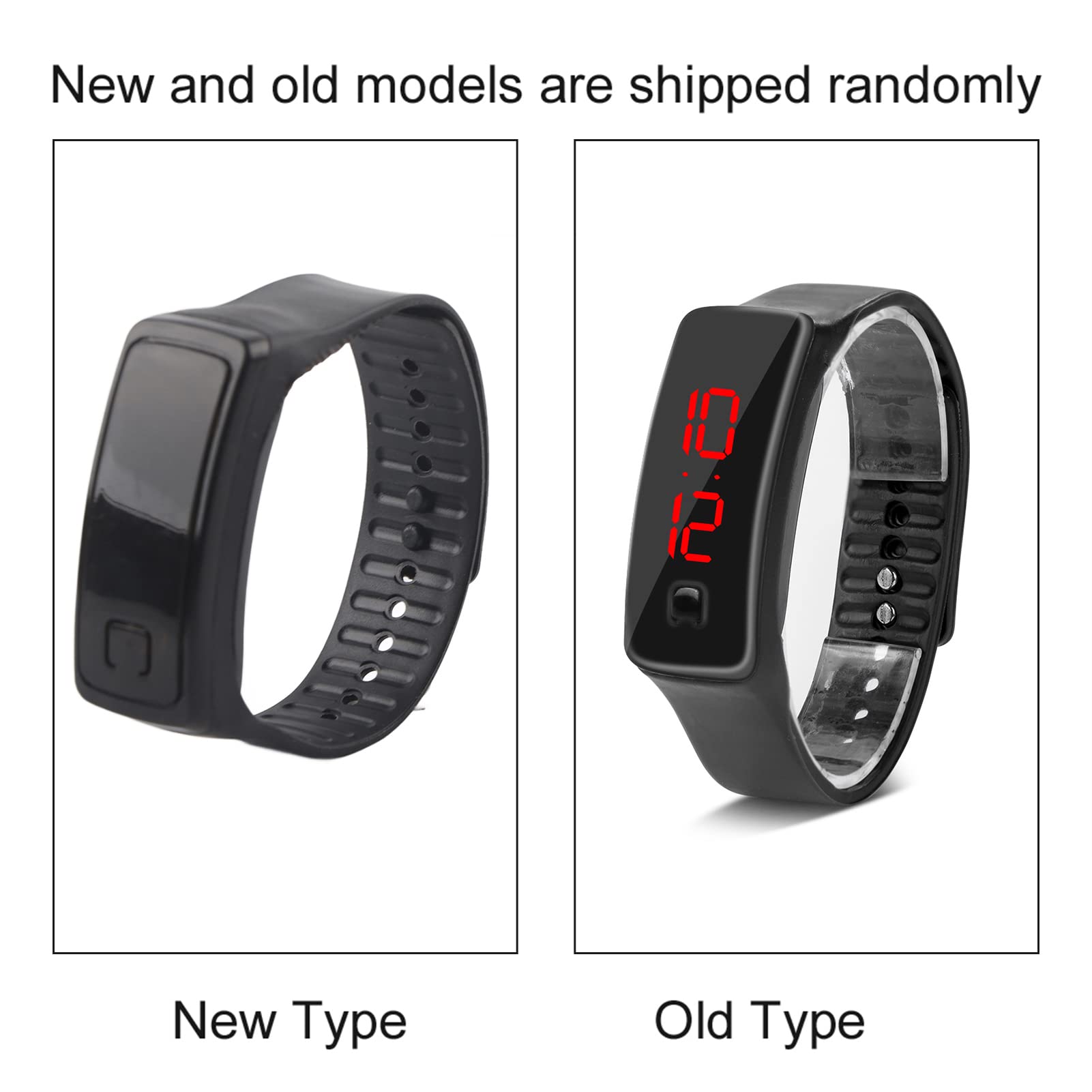 Ejoyous Inteligentny zegarek, elektroniczny wyświetlacz LED, sportowy zegarek cyfrowy z silikonowym paskiem dla mężczyzn i kobiet, smartwatch z 12-godzinną tarczą do aktywności na świeżym powietrzu i wewnątrz, biegania, wspinaczki, wędkowania