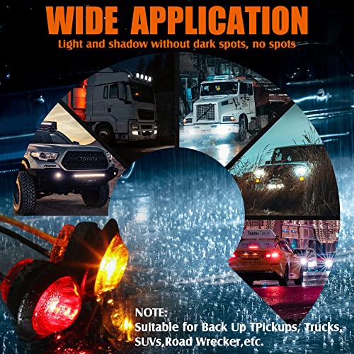 150 Pieces 3/4 Inch Round Mini Surface Mount Led Side Marker Lights Led Marker Lights Trailer Side Marker Lights For Truck Boat Suv Atv Bike Marine (Red, Amber) #TOP6