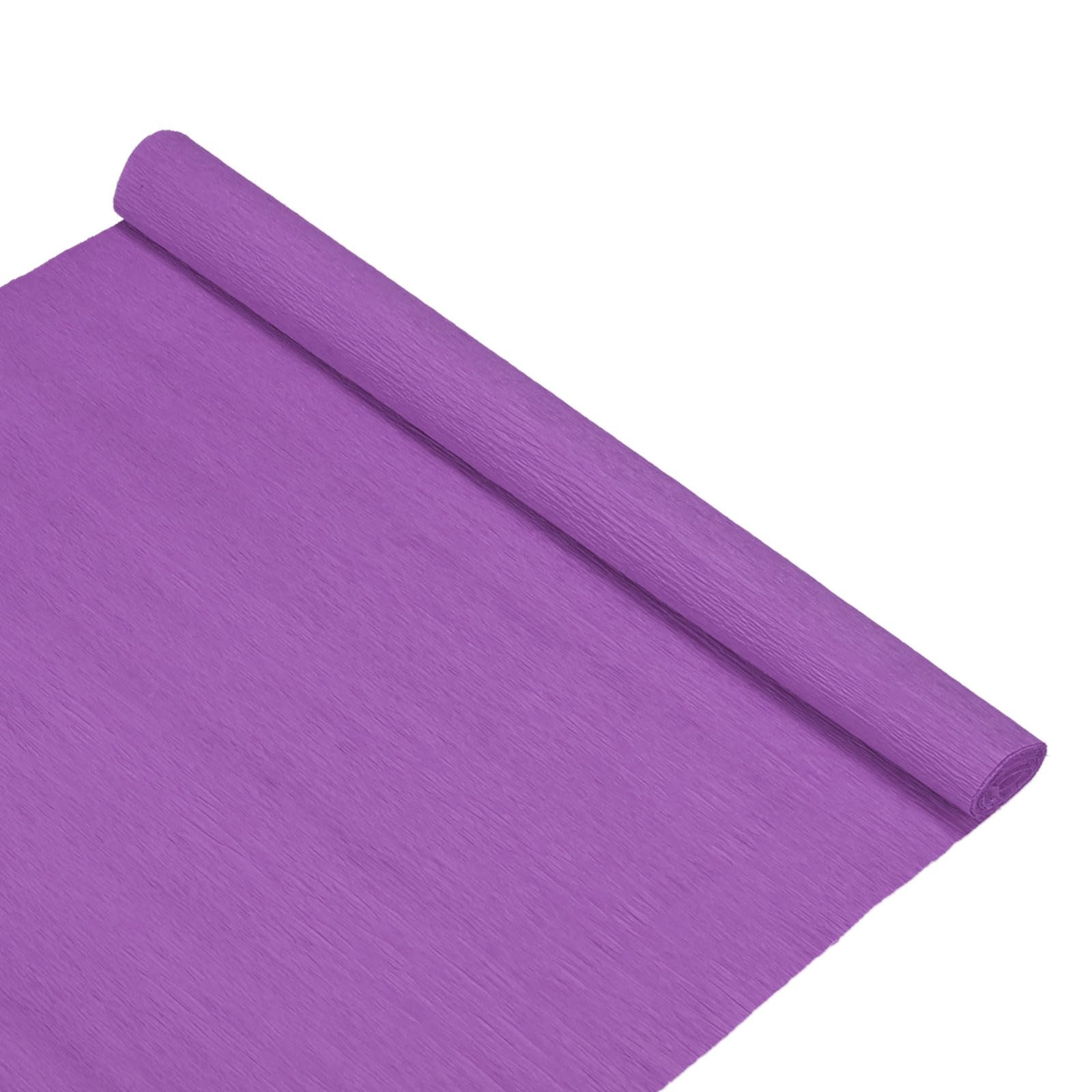 M METERXITY Crepe Paper, 8.2ft x 20 Inch /250 x 50cm Soft Wide Crepe Paper Streamer Sheet, Decorative Craft Streamer for DIY Craft/Flower Making/Decoration [Light Purple]
