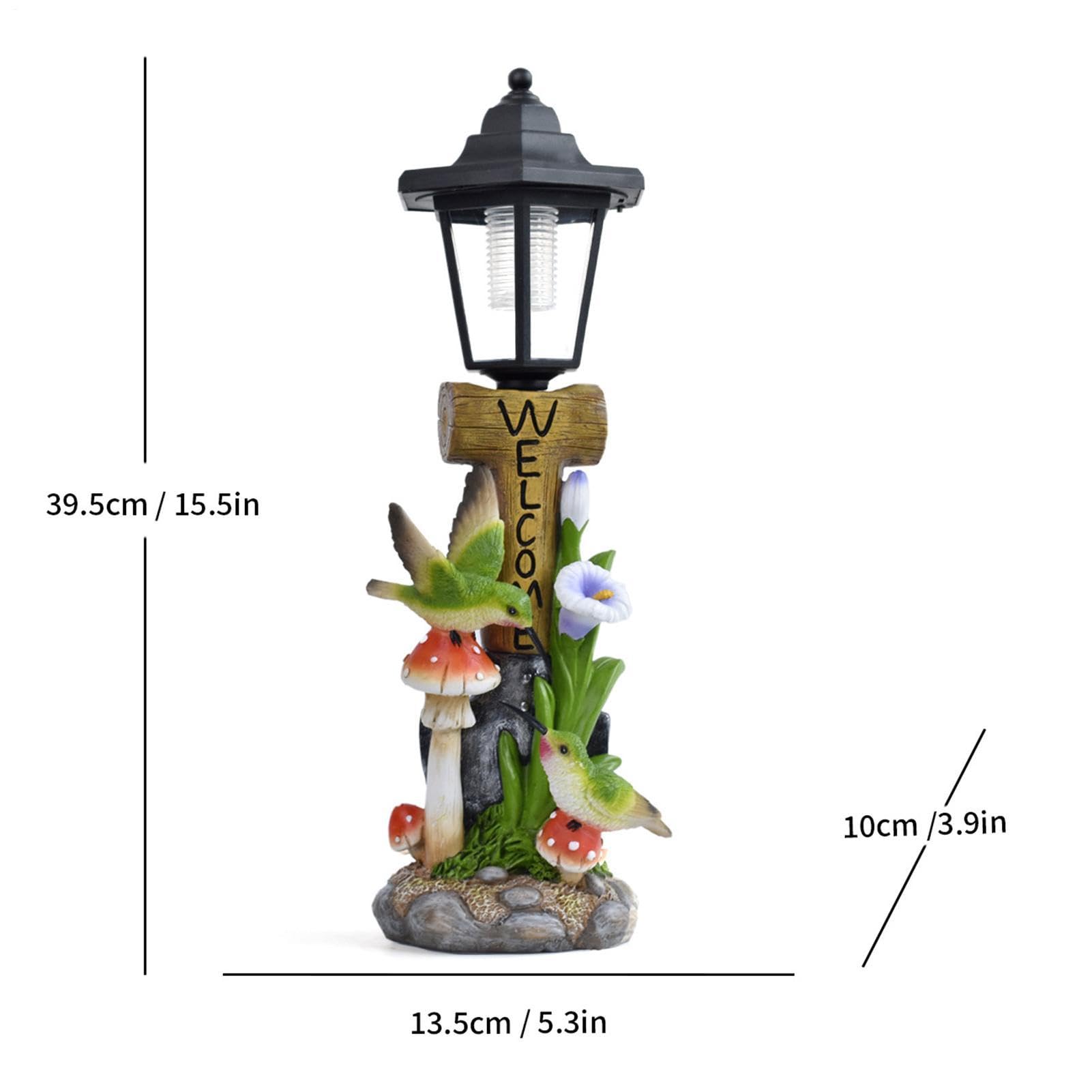 Las Estatuas Solares de Jardín Figura de Resina Resistente a la Intemperie | Estatua solar LED Para Balcón, Porche, Patio, Jardín, Pasillo, Patio Trasero,