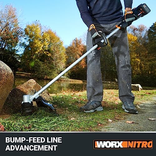 Worx Nitro 40V 15" Cordless String Trimmer with Brushless Motor, Powerful Grass Trimmer with Dual-Exit Bump-Feed Head, Lightweight Weed Trimmer Easy-Load Spool Head – Batteries & Charger Included - Image 7