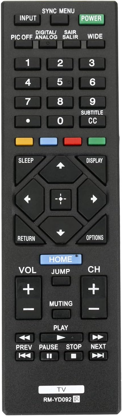 RM-YD092 RMYD092 Remote Control fit for Sony Bravia LCD TV KDL-32R430B KDL-32R420B KDL-32R421A KDL-40R450 KDL40R470B KDL-40R470B KDL-46R450 KDL-46R453A KDL-46R471A KDL-48R470B KDL-50R450 KDL-50R450A