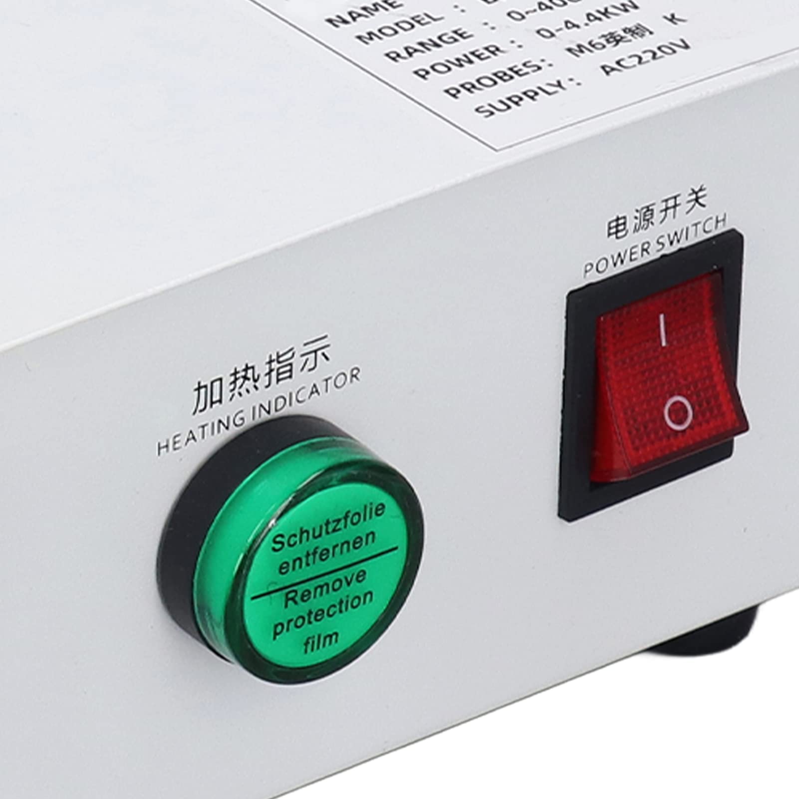 RIZGHWOY Controlador de Temperatura PID Autoajustable Pantalla Clara para Hornos y Moldes Ac220V Diseño Duradero 0~400 ℃ (tío paterno)