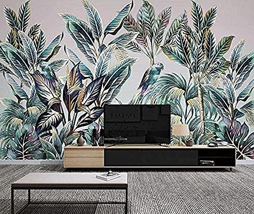 Amazon 熱帯植物ココナッツの木オウムの壁紙壁の壁紙の装飾3d壁紙ペーストリビングルーム寝室の壁壁画 0cmx140cm 壁紙