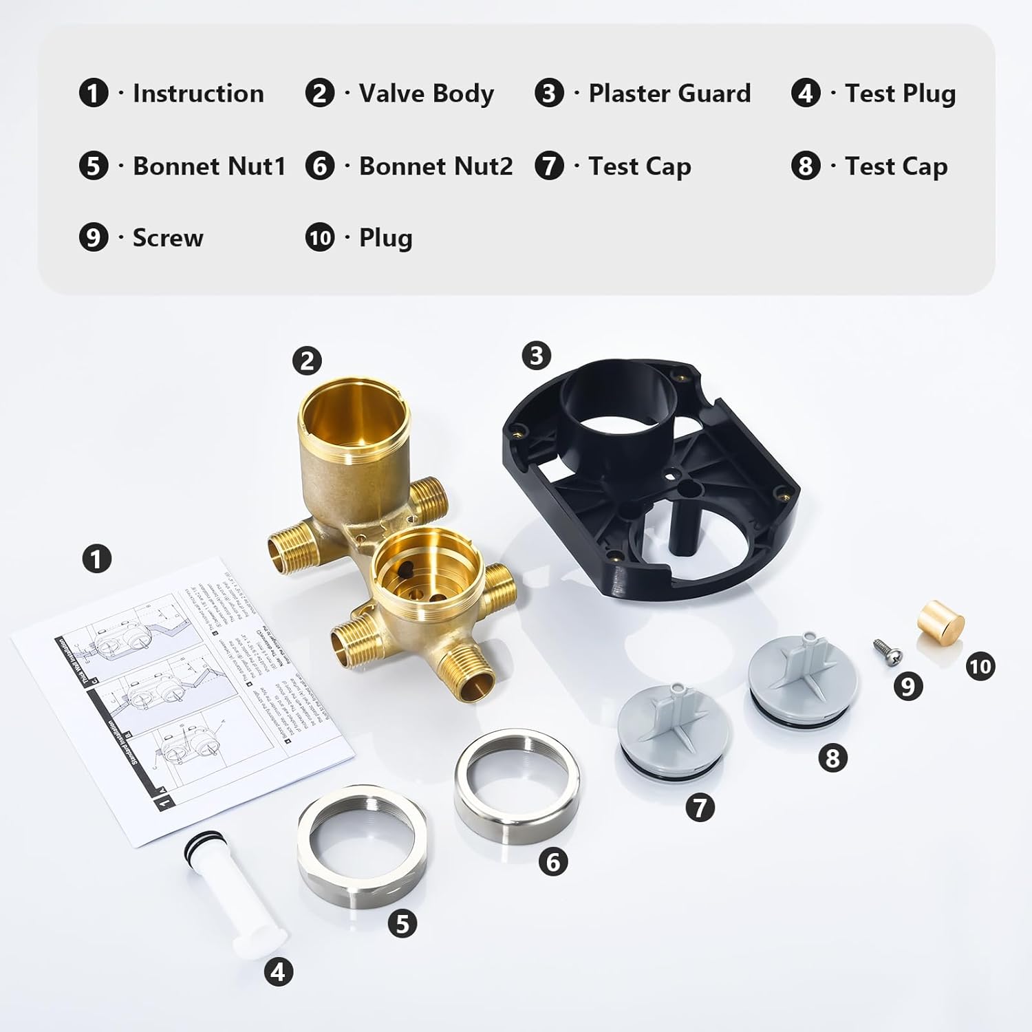 R22000 Integrated Shower and Diverter Valve, Compatible with D 3-Setting or 6-Setting Integrated Diverter Valve Trim kit, Brass Construction - Image 5