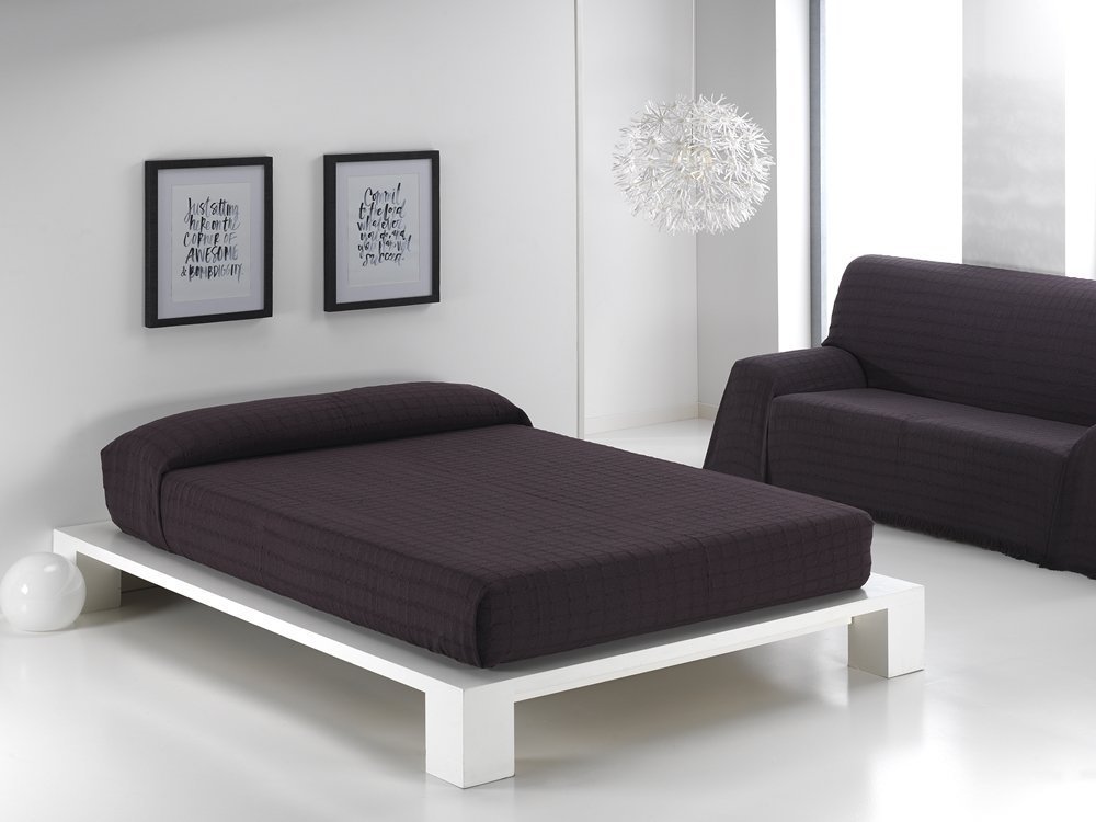 COMFORT HOME TM Colcha Multiusos Diamante para SOFÁ 1,2 Y 3 PLAZAS Y Cama 90,134 Y 150. Fabricado EN ESPAÑA (Marron WENGUE, 180_x_260_cm)