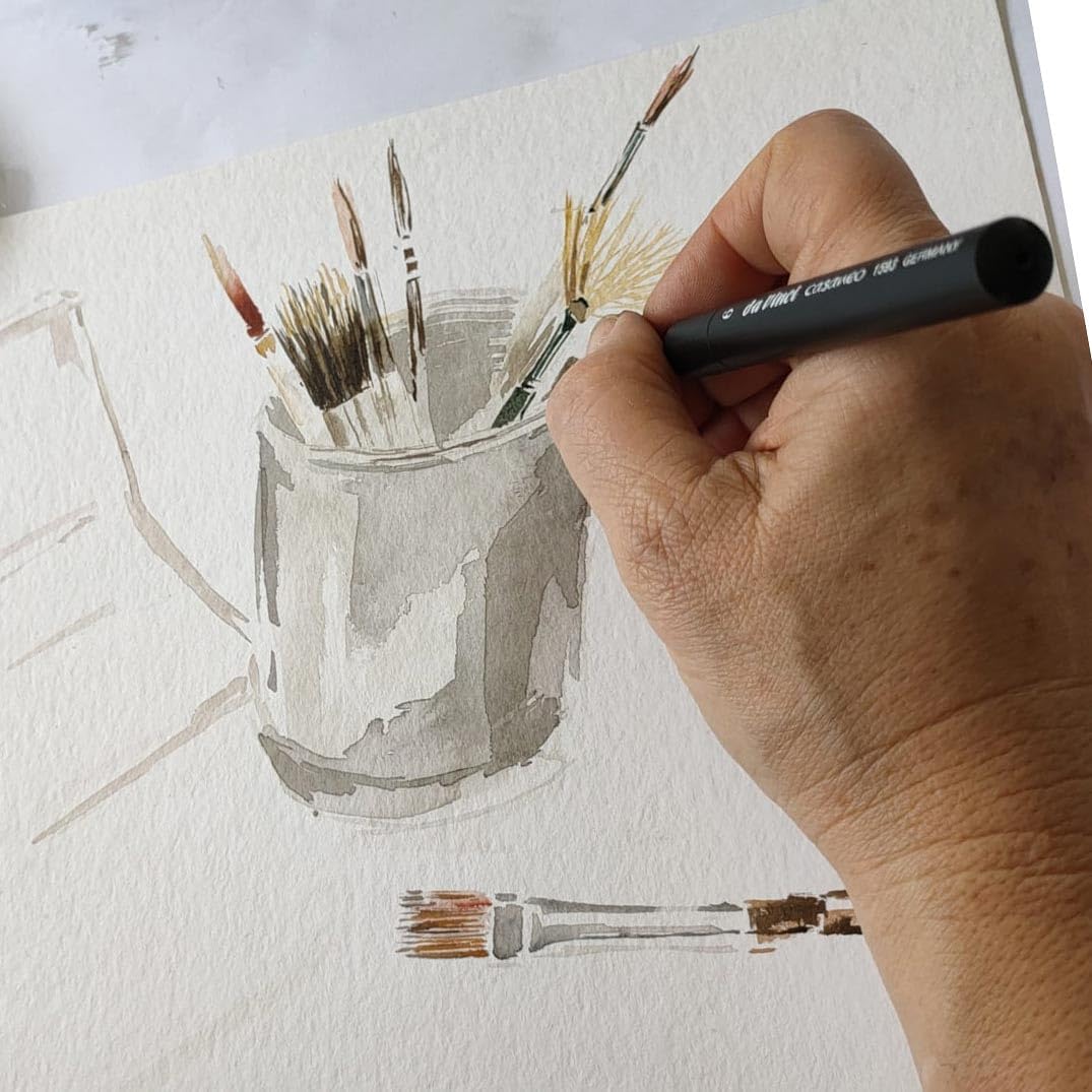 da Vinci Brushes Casaneo Watercolor Brushes, Black, 3 Each