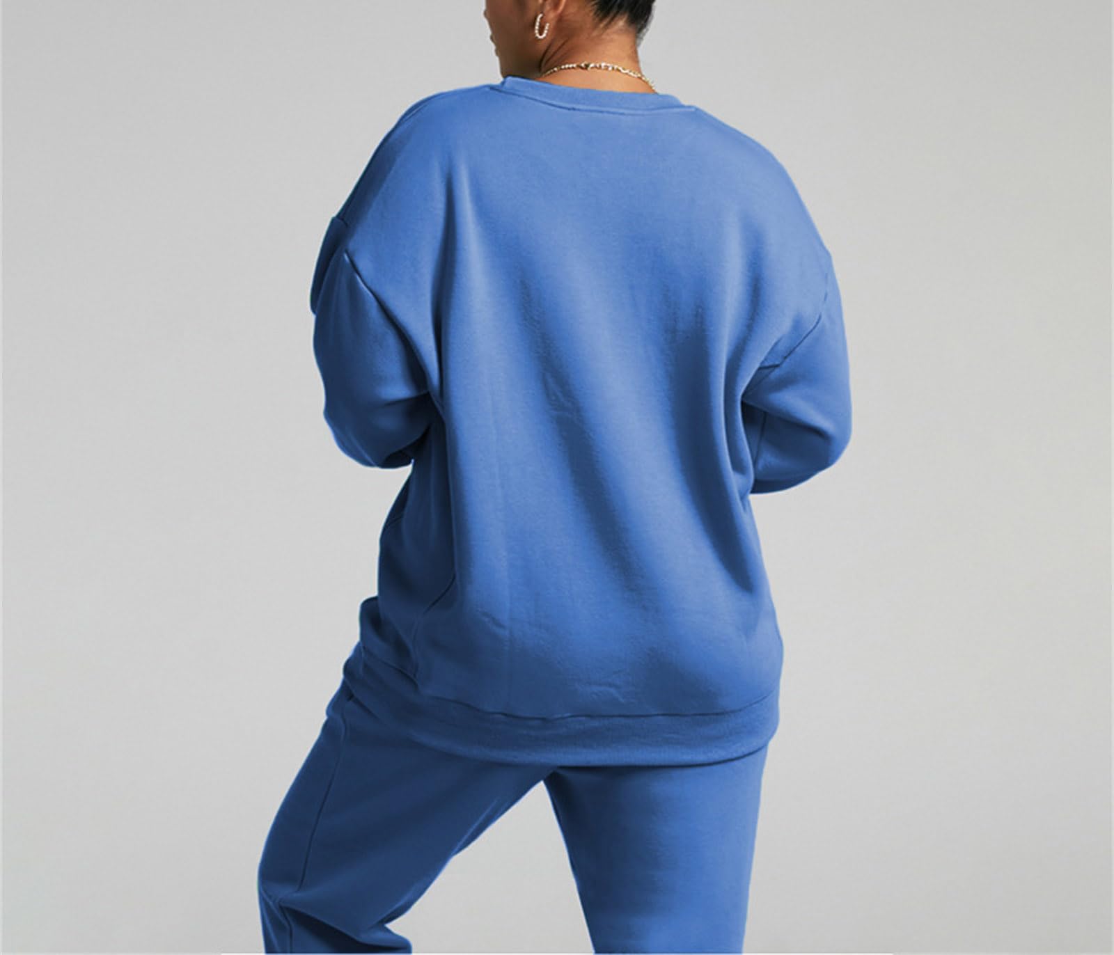 Suncolour Completo da Donna in Due Pezzi Felpa Pullover e Pantaloni da Jogging Tuta Calda Set di Tute Casual da Donna
