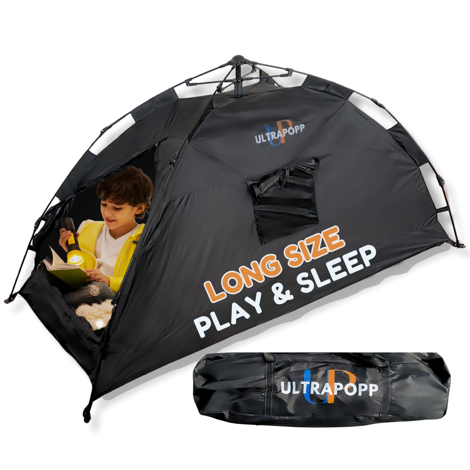 Ultrapopp Sensory Tent for Kids, Instant Easy Setup & Pack Blackout Calming for Autistic Children, Play and Sleep for Autism ADHD SPD OCD, 1-3 Person 39x79 in