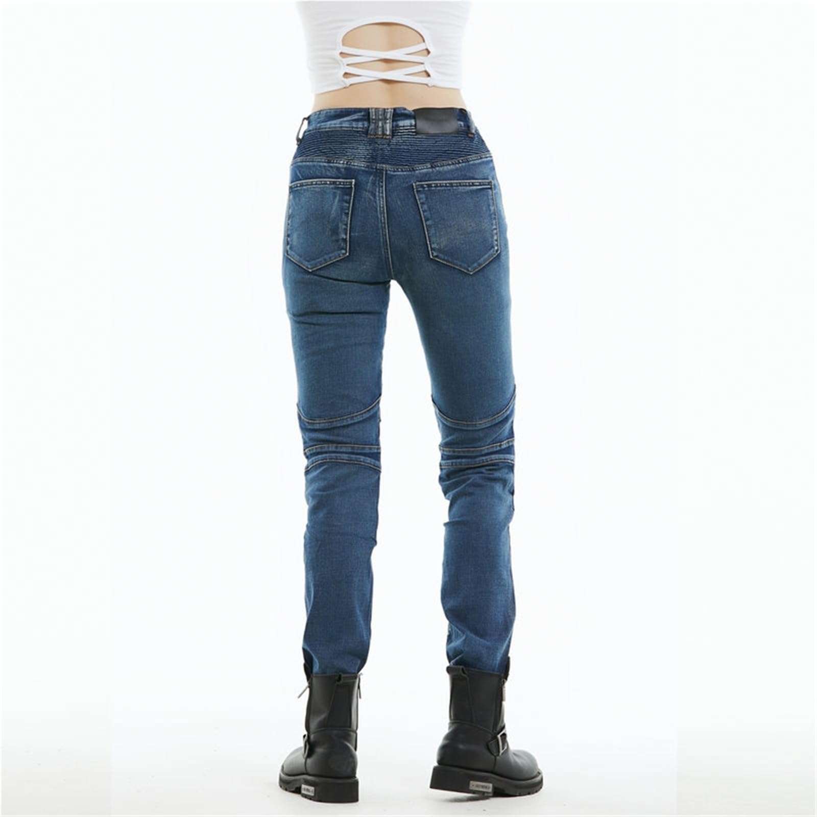 Pantaloni Da Moto Con Fodera In Aramide Jeans Da Motociclista Tessuto Elasticizzato/resistente Con Protezioni for Ginocchia/fianchi Abbigliamento Da Motociclista Da Donna/ragazzo.