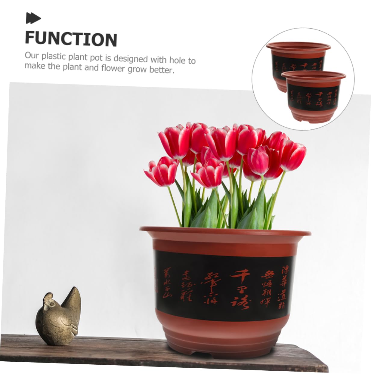 BESPORTBLE Ensemble De Pots À Orchidées en Plastique pour Décoration Extérieure Printanière Pot De Fleurs pour Pépinière Drainage pour Chambre Et Bureau