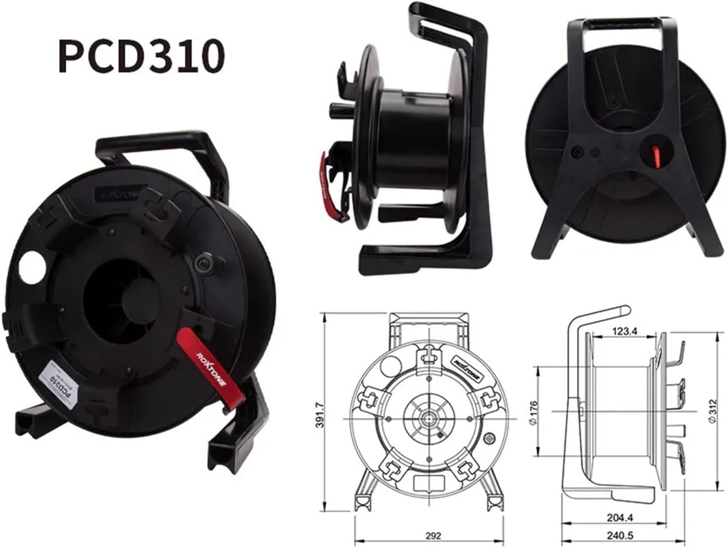 Extension Cord Reel, E Cable Reel, Optical Fiber Empty Disk, Polymer Plastic Unbreakable Cable Drum, PCD310(PCD235)