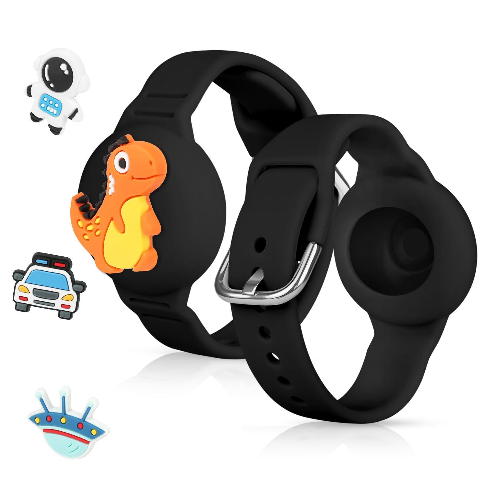AXFEE Pulsera Compatible con Airtag, 1PCS Pulsera de Silicona para Niños, Funda Protectora Ajustable Antipérdida (Blue Shark, Airtag No Incluido) — view 11