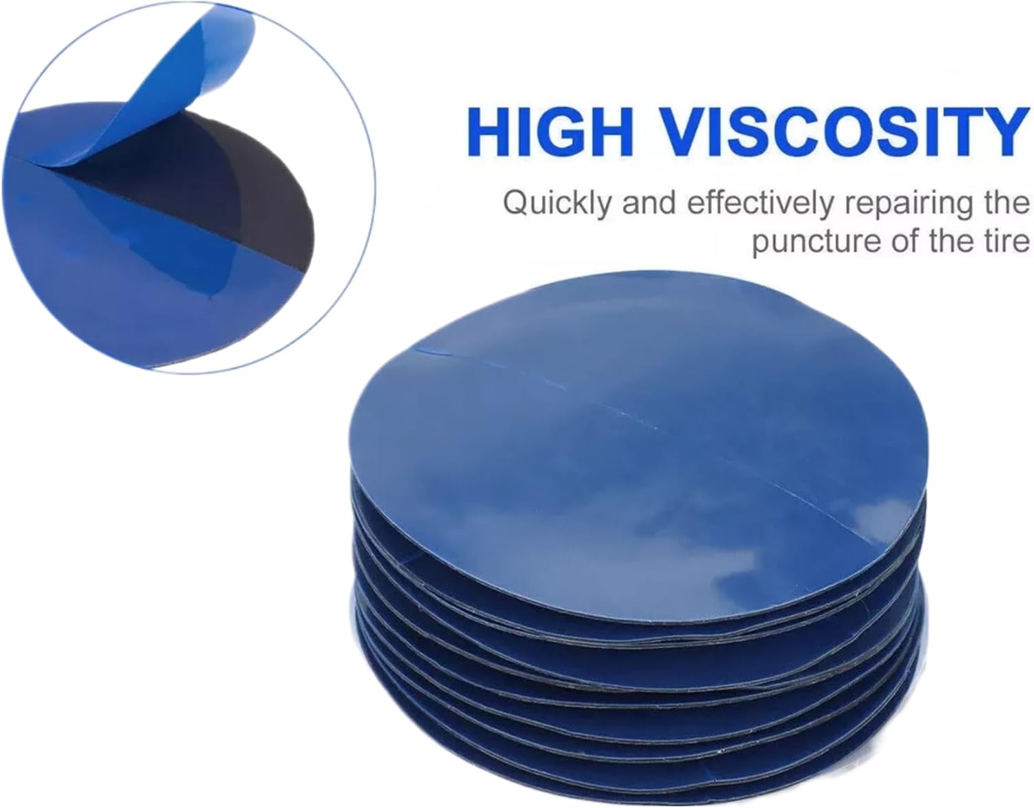 C-HORSE 1000pcs Tire Repair Patches 57mm (2-1/4") Heavy Duty Round Radial Tubeless Cold Patches for Car Truck Motorcycle Tires - Medium Universal Puncture Patches