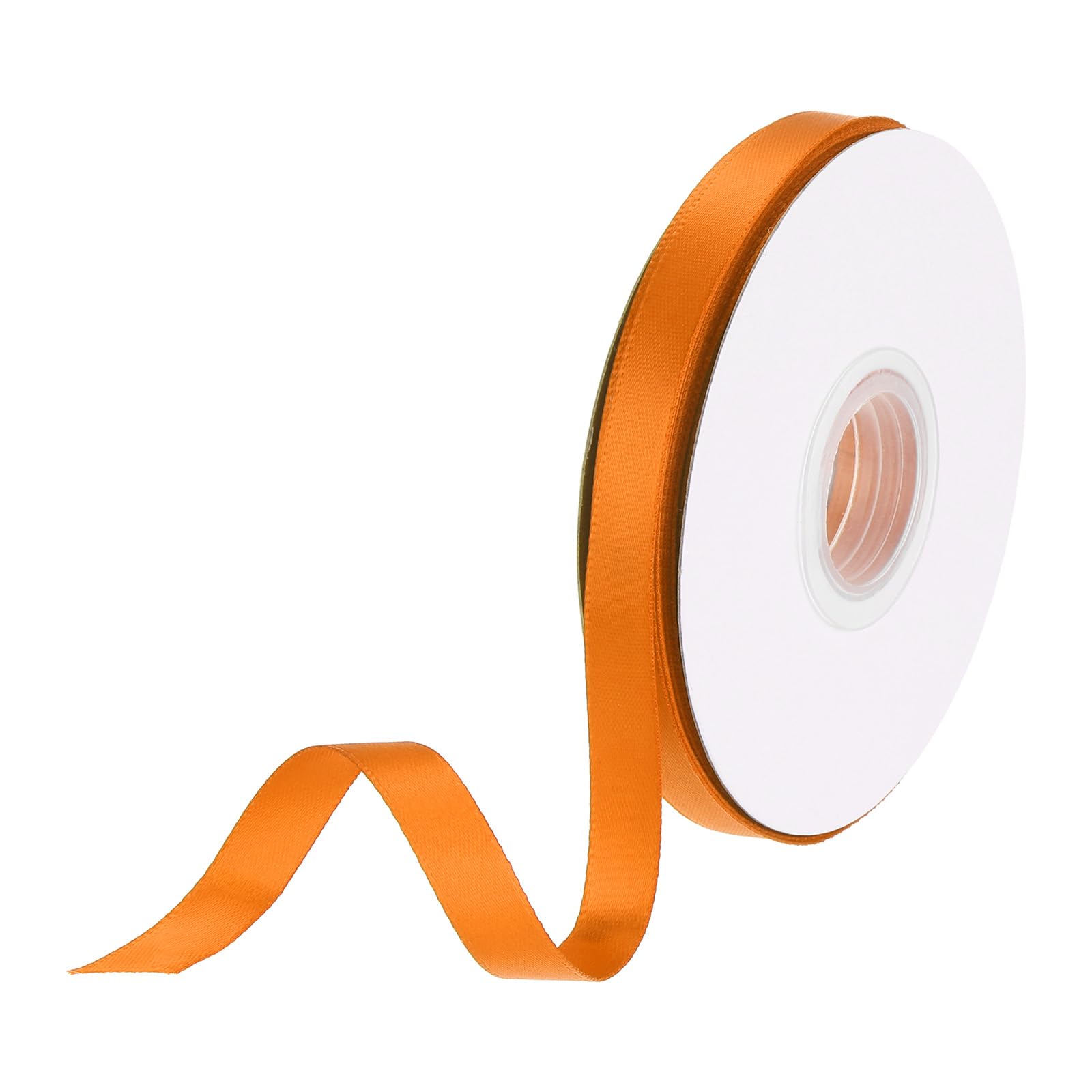 DMiotech 10mm Satin Ribbon 23m/75ft Thin Double Face Fabric Grosgrain Ribbon for Gift Wrapping Floral Hair Flower Bouquet Orange