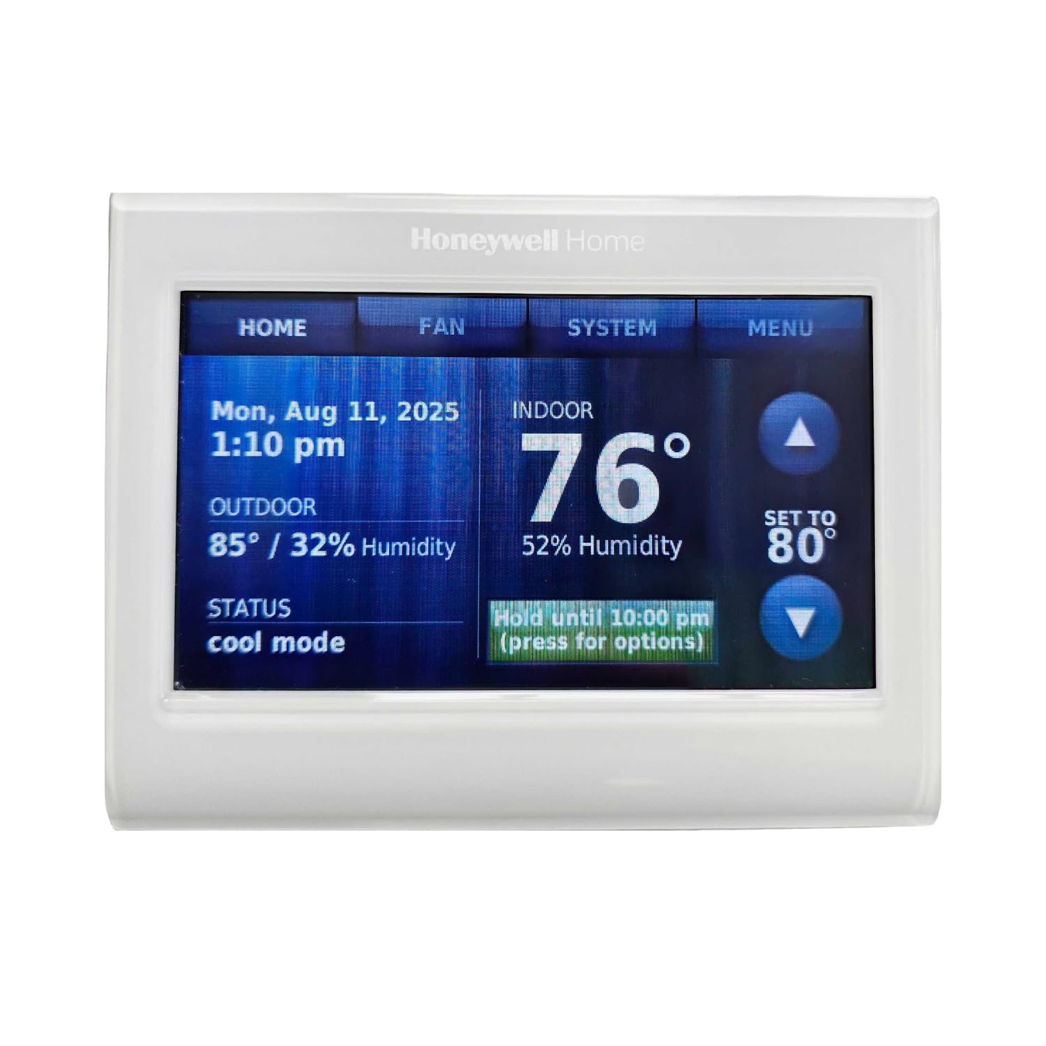 HoneywellTH9320WF5003 Wi-Fi 9000 Color Touch Screen Programmable Thermostat, 3.5 x 4.5 Inch, White, 'Requires C Wire"