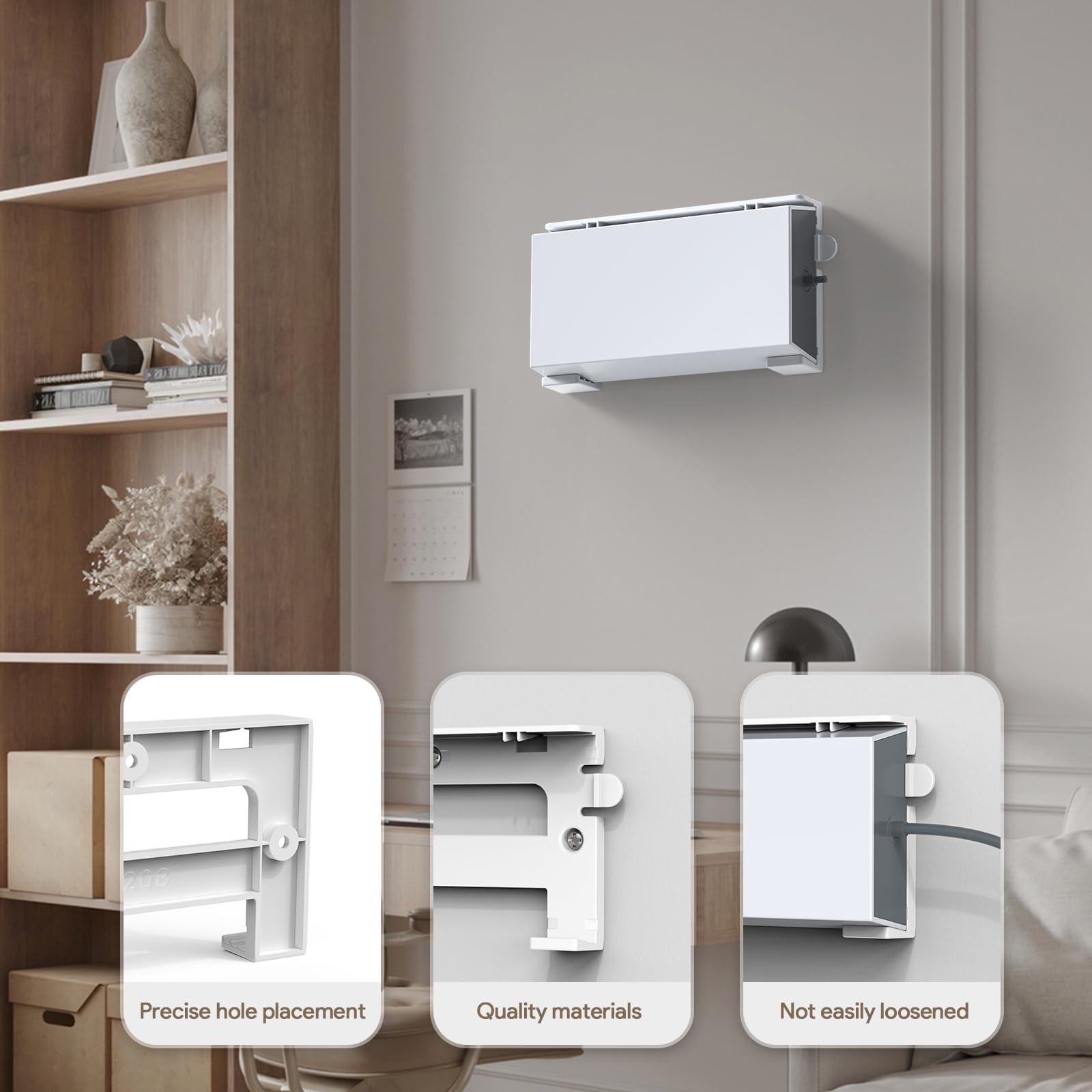 MSAFF Starlink Gen 3 Wall Mount for Power Supply, Secure Mounting Kit for Starlink Standard V3 Power Supply Ethernet Adapter, Satellite Internet Kit Holder