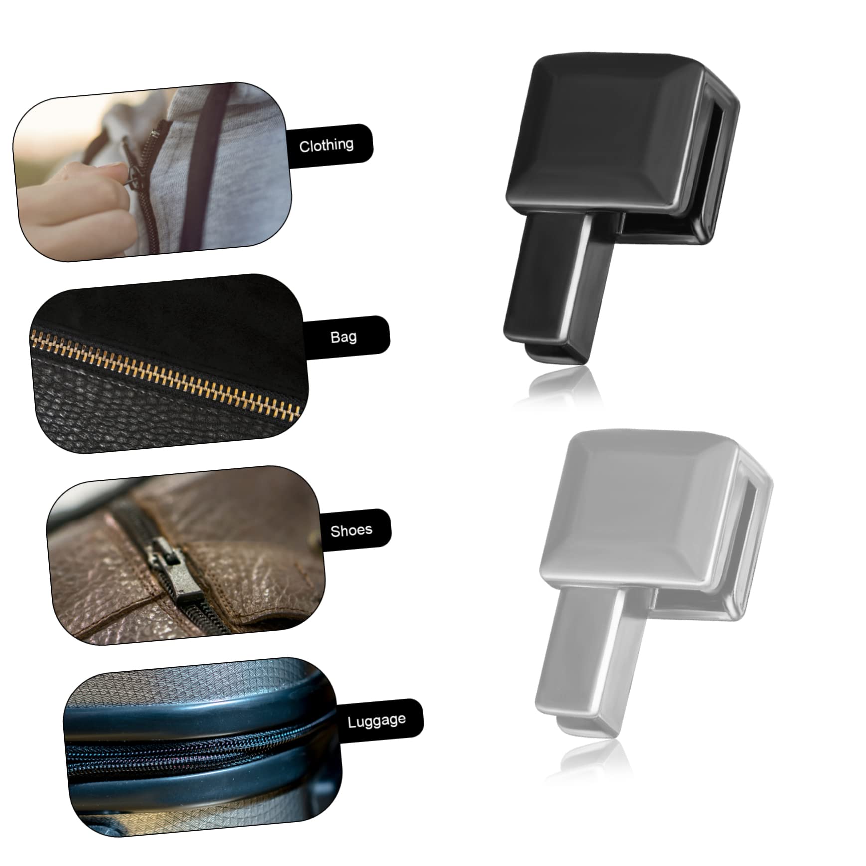 STOBOK Kit De Reparación De Cierres De Cremallera (4 Juegos) Herramientas Para Chaquetas Vaqueros Pantalones Equipaje Y Mochilas (80 Unidades)
