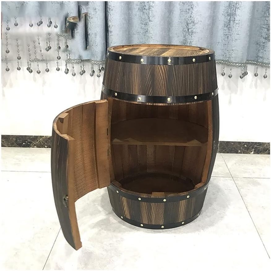 Accessoire de cuisine porte-bouteilles en bois autonome avec armoire fermée