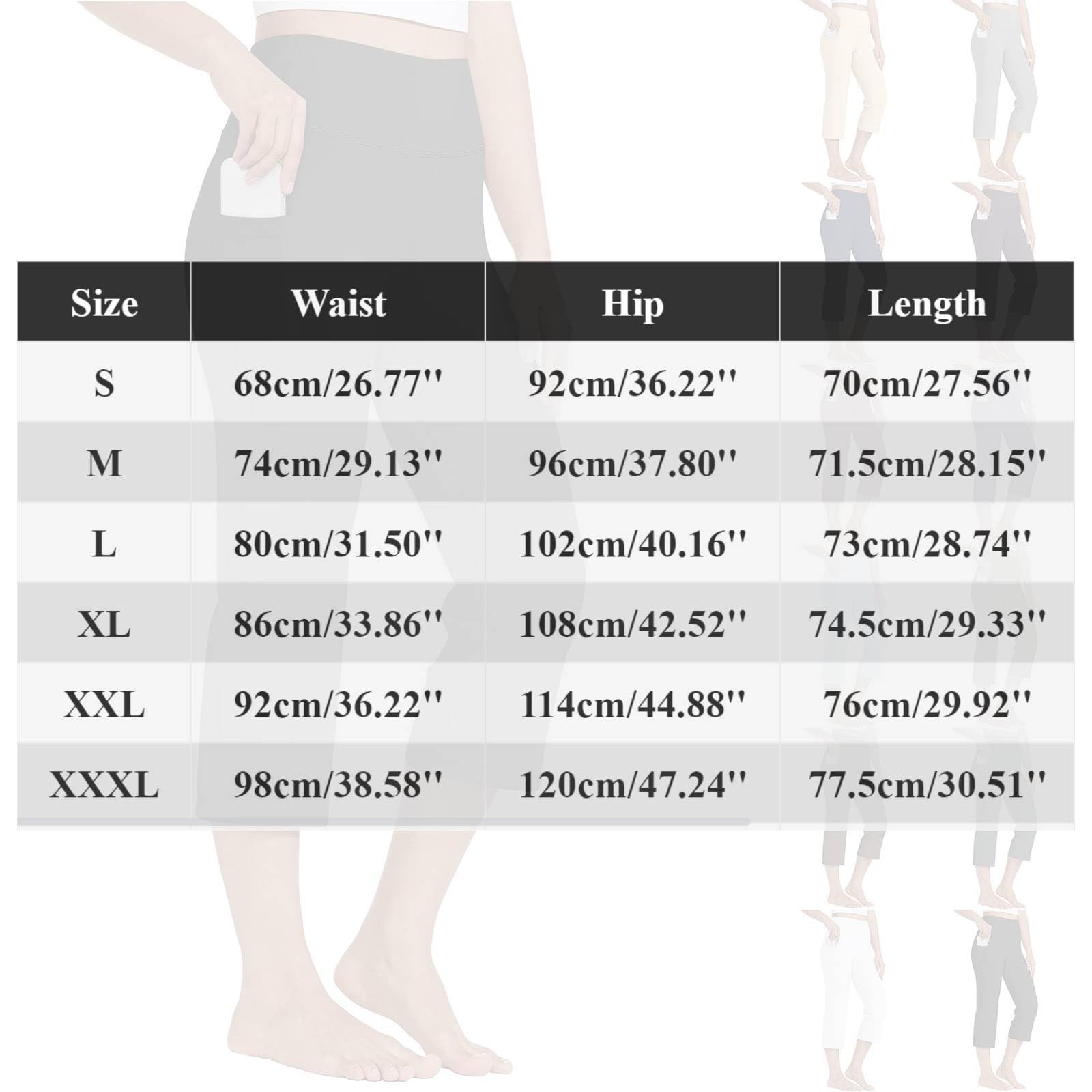 Pantalon capri léger pour femme - Pantalon de loisirs stretch - Pantalon de