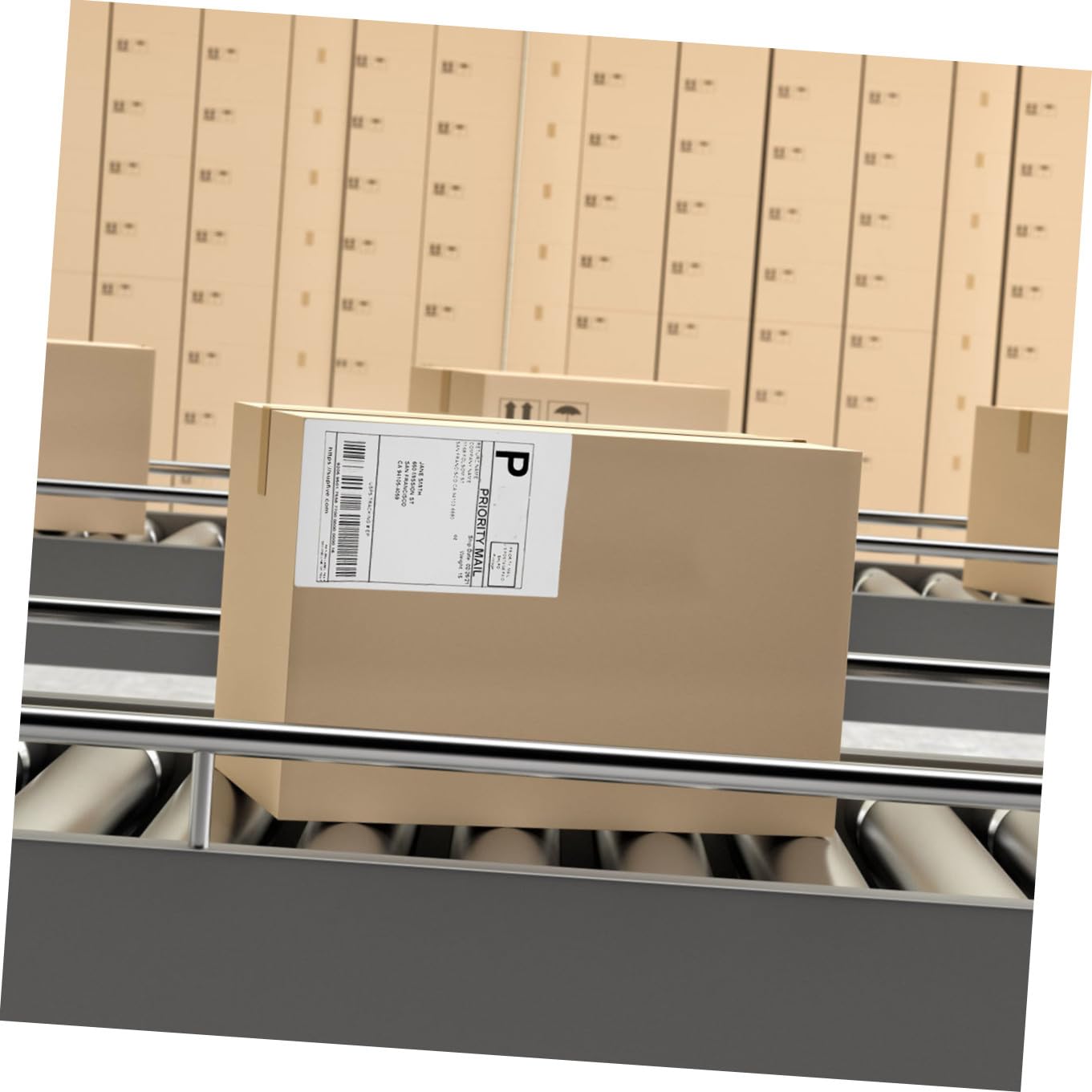 HOMSFOU 500pezzi Etichette Adesive Per Spedizione Carta Per Stampante Etichette Stampabili Per Stampante Termica Label Per Zebra