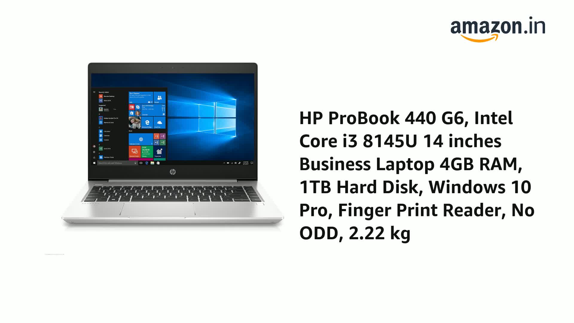 HP ProBook 440 G6 – I3-8145U / 8Go RAM / 256Go SSD NVMe / 14" / Win11 Pro – Reconditionné