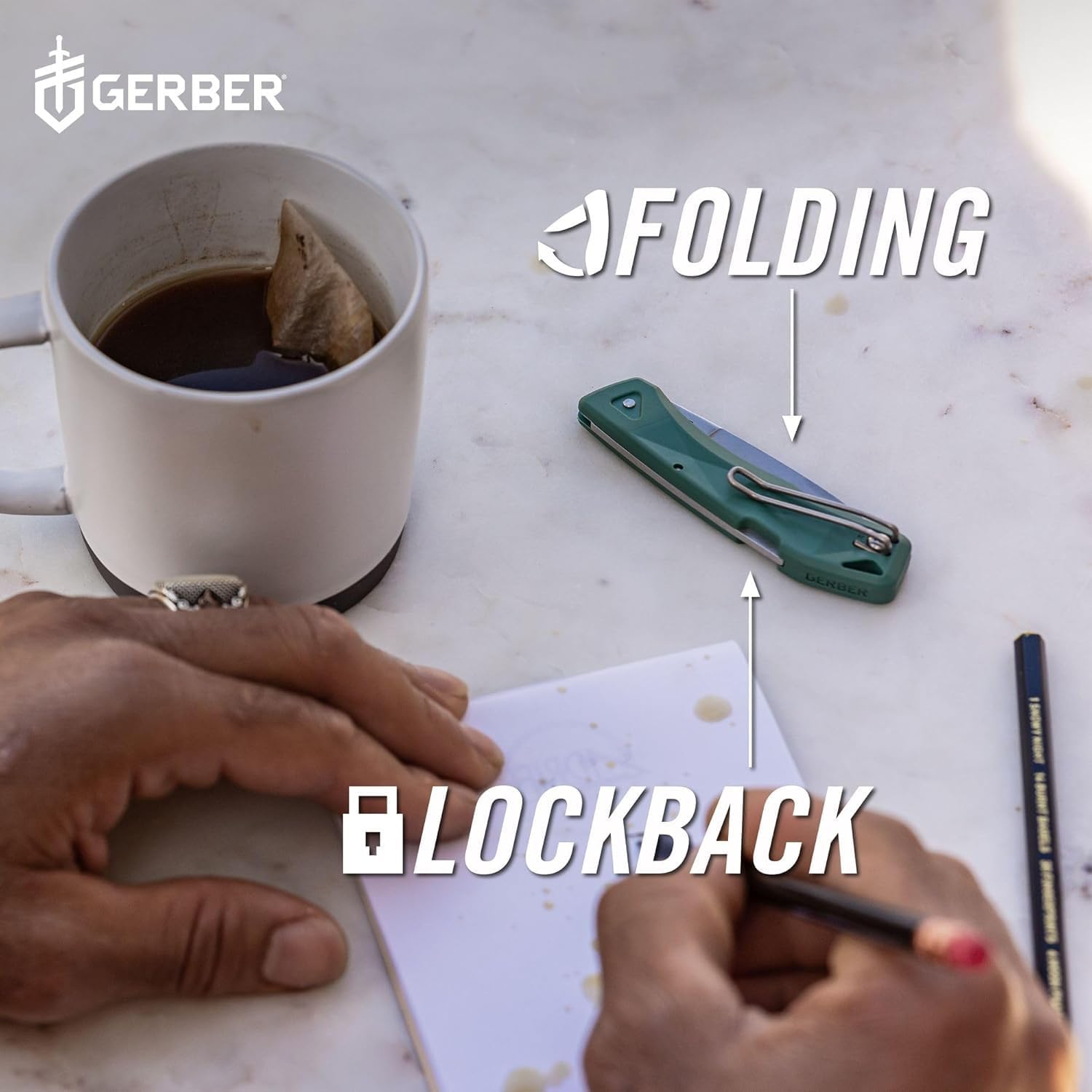 Gerber Gear LST Ultra - Lightweight EDC Knife - Survival Tactical Tool for Hiking, Camping & Outdoor - Compact Folding Pocket Knife - Stainless Steel Blade - Made in USA - Black