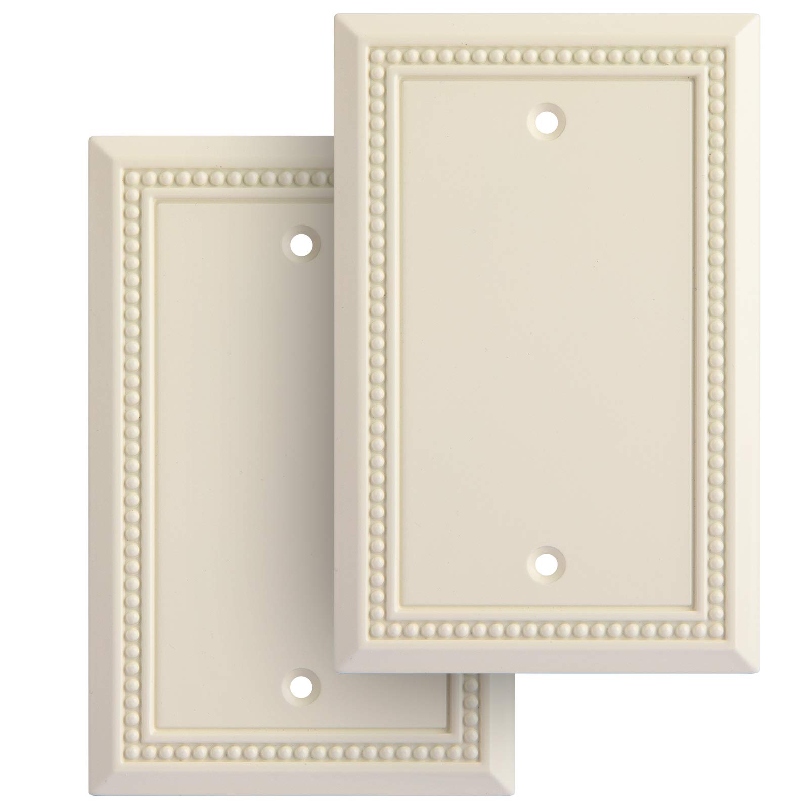 Photo 1 of Henne Bery Sunken Pearls Heavy Duty Switch Plate/Wall Plate/Outlet Cover (Single Blank 2PK, Light Almond
