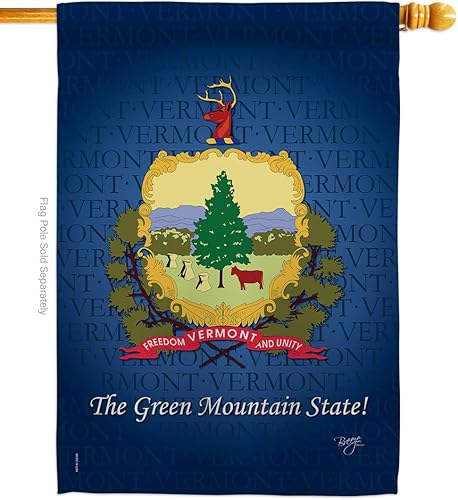 Bandera de Estados Vermont House Regional Estados Unidos Territorios Americanos República País Particular Área Pequeña Decorativa Patio Banner Hecho