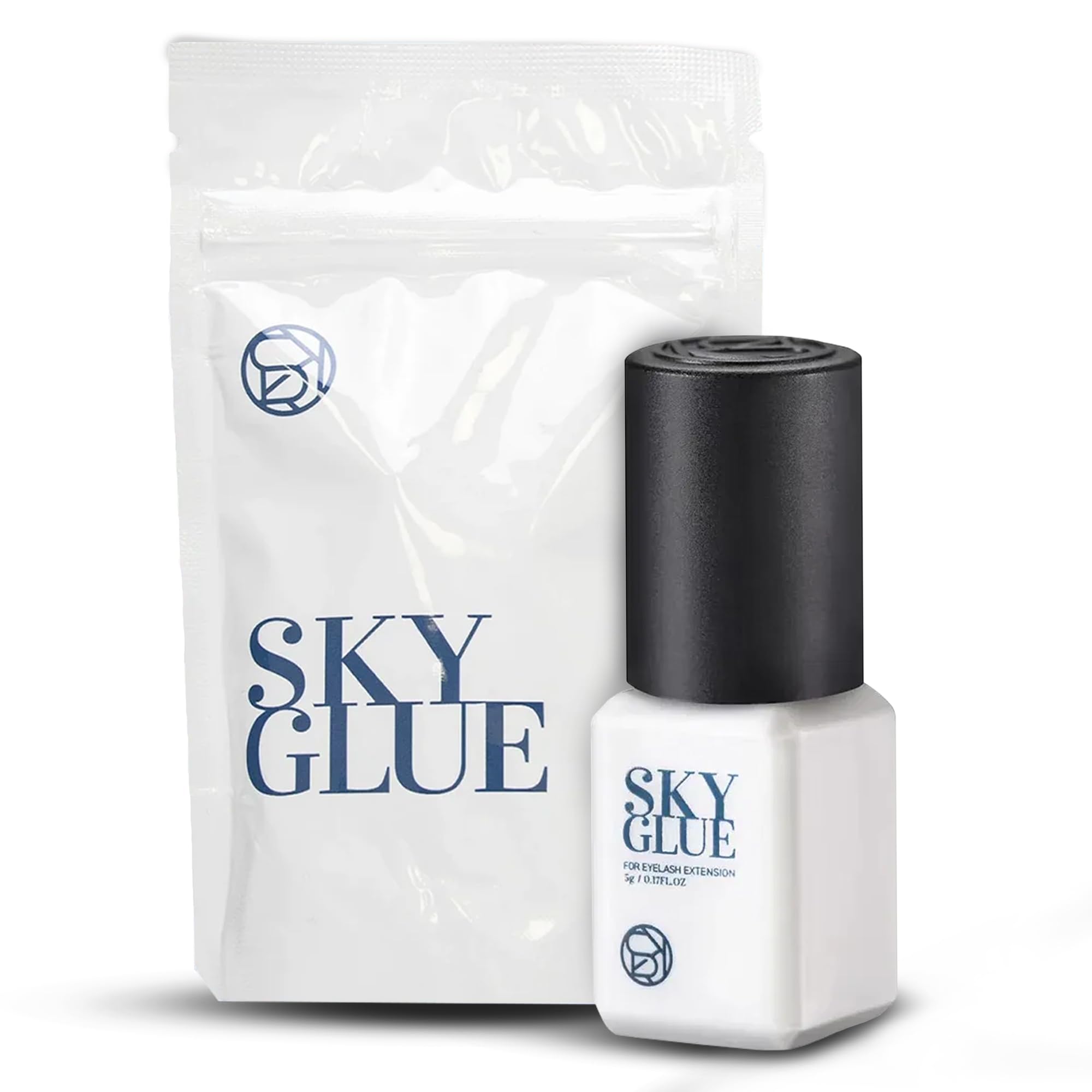 MDC Lashes - Sky Glue for Eyelash Extension 5ml, 3-4s Drying Time, 3-5 Weeks Retention, Black Strong Adhesive, Waterproof Lash Bond, Latex Free,