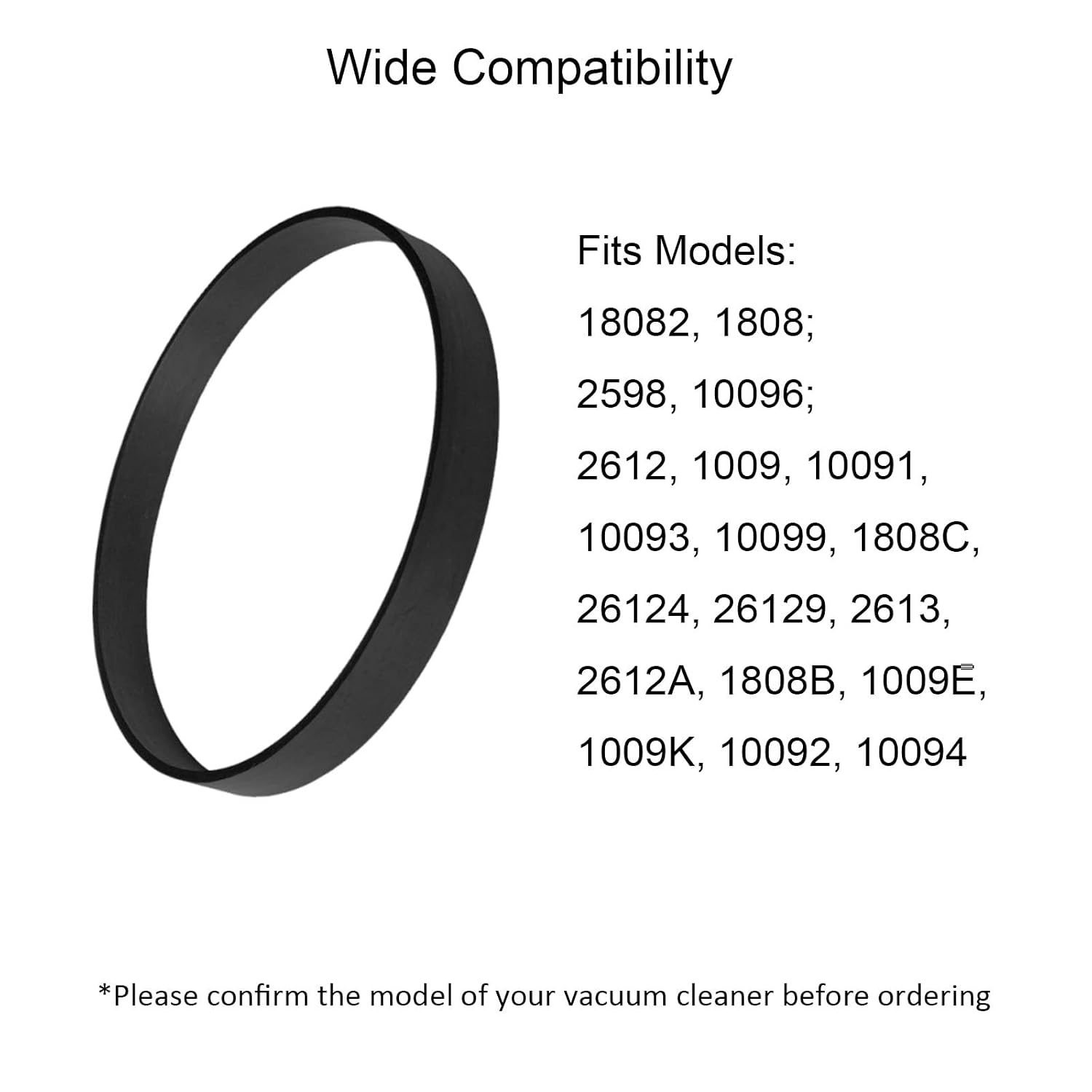 JIEPRO Vacuum Belts Compatible with Bissell PowerSwift, Aeroswift, Powertrak Compact Vacuum Cleaner, Fits Model 18082, 2598, 26124, Replace Parts 1600319 and YMH28950 (2 Pack)