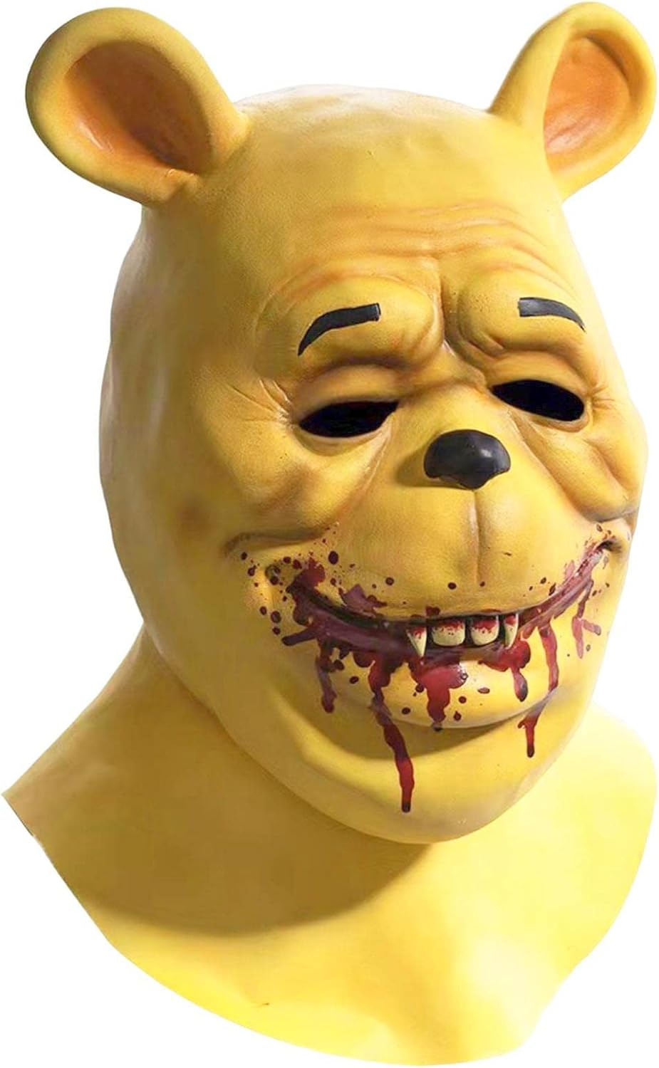 Amazon.co.jp [Jescion] ハロウィン マスク、くまフェイスカバー、悪魔のくまさん、ハロウィン ホラーマスク プーさん