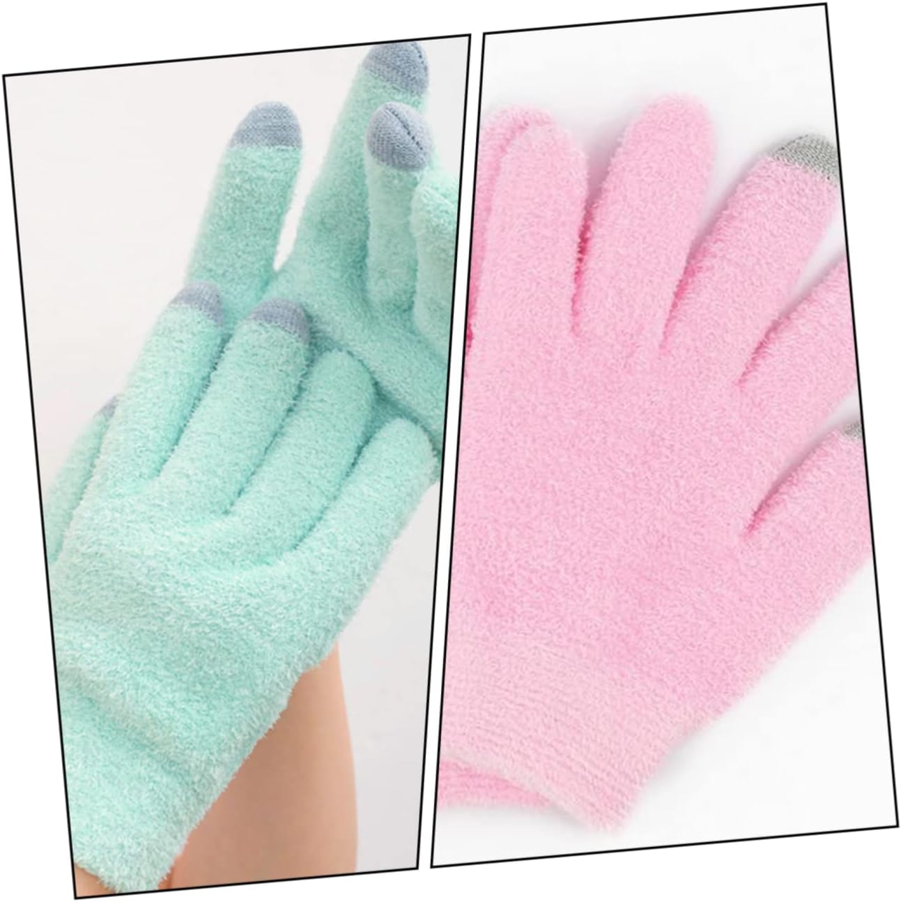 2pairs Moisturizing Gel Hand Care Gloves of Touchscreen Gloves for Dry Skin Overnight Beauty Care for Hands Essential Oils for